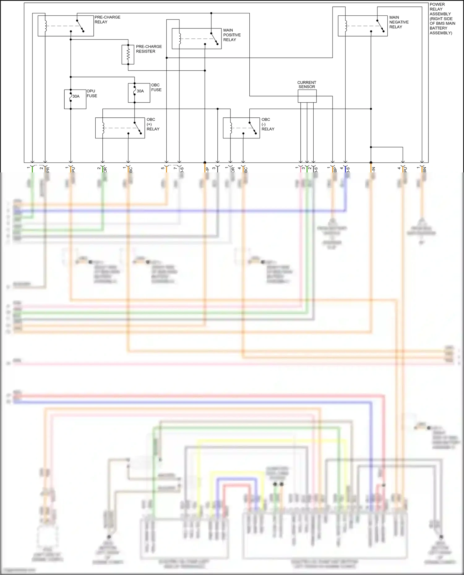 Wiring diagram main batt - for Hyundai Sonata VII (2014-2017) (4 of 5)