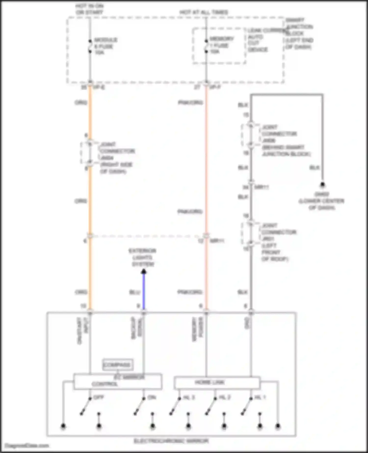 Wiring diagram memory 1 fuse for Hyundai Sonata VII (2014-2017) (42 of 64)