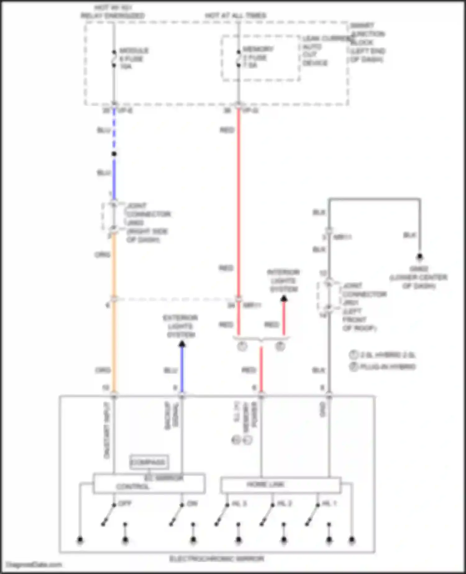 Wiring diagram memory 2 fuse for Hyundai Sonata VII (2014-2017) (1 of 5)