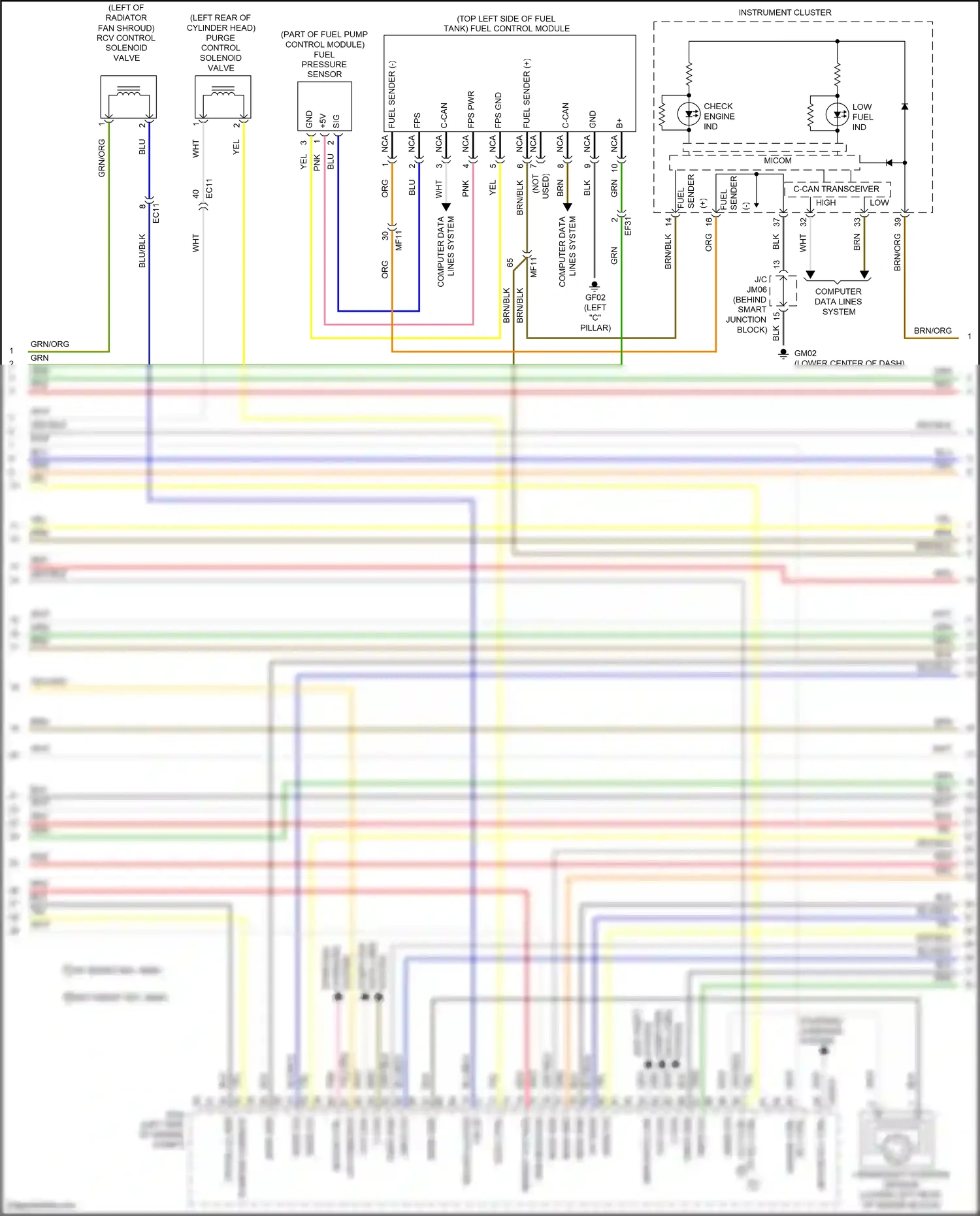 Wiring diagram nernst voltage for Hyundai Sonata VII (2014-2017) (1 of 1)