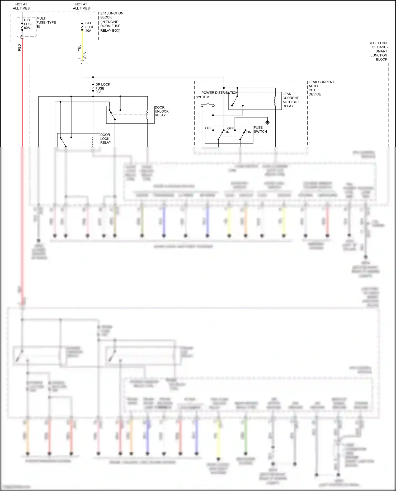 Wiring diagram off on for Hyundai Sonata VII (2014-2017) (2 of 2)