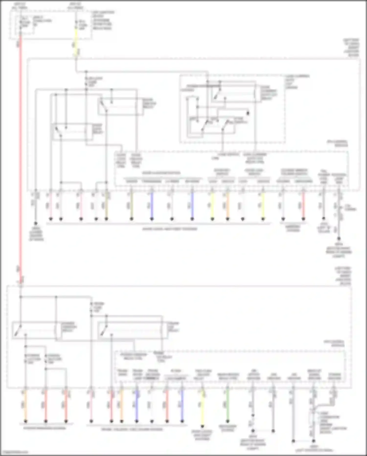 Wiring diagram outside mirror folding switch for Hyundai Sonata VII (2014-2017) (1 of 1)