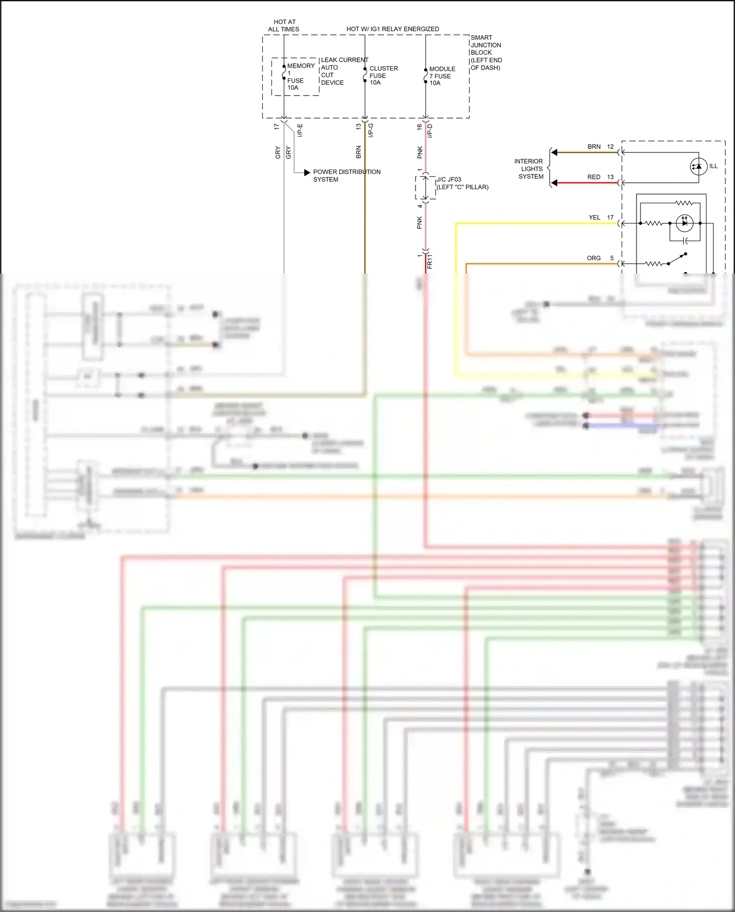 Wiring diagram pas ind for Hyundai Sonata VII (2014-2017) (2 of 4)