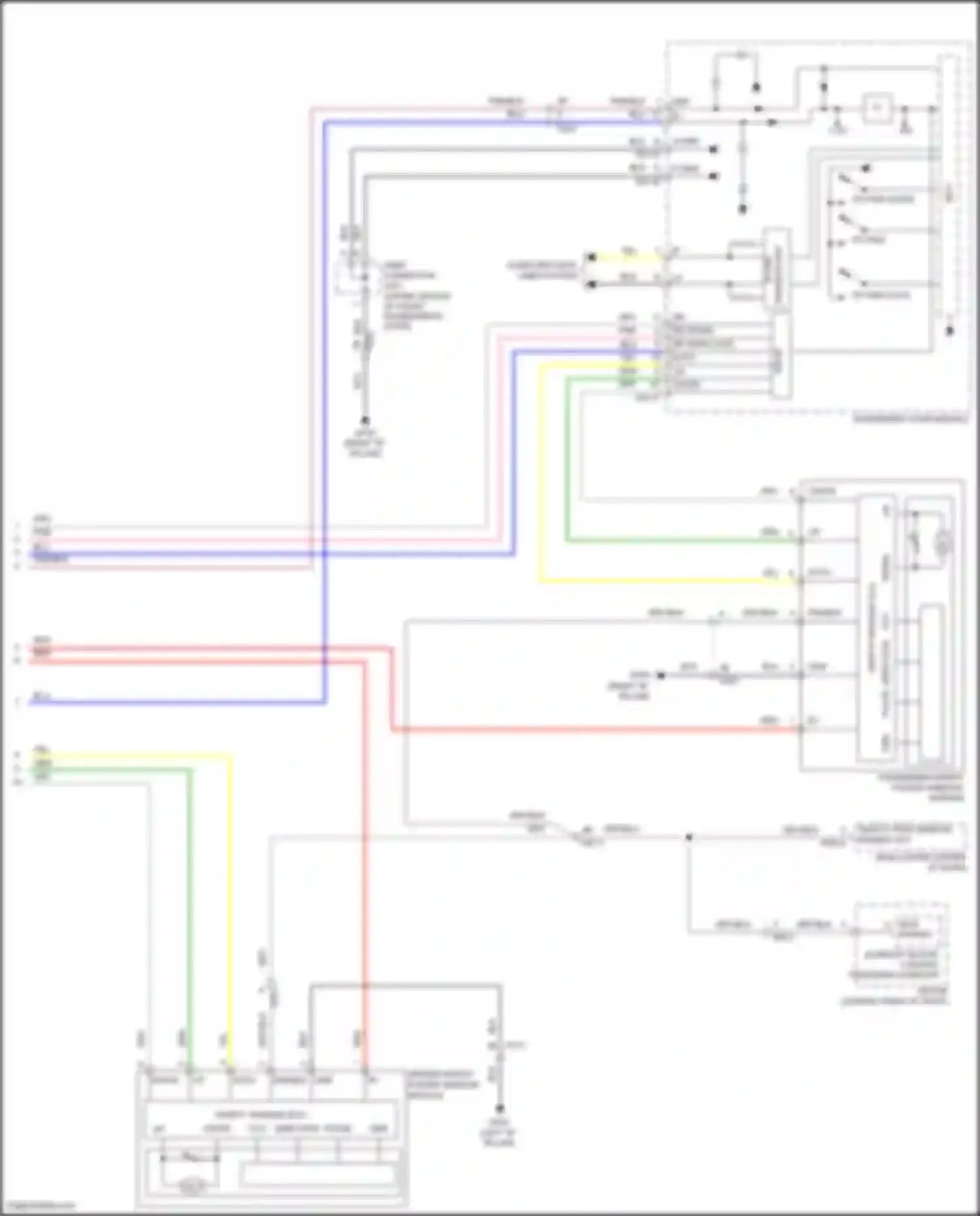 Wiring diagram passenger safety power window module for Hyundai Sonata VII (2014-2017) (6 of 9)