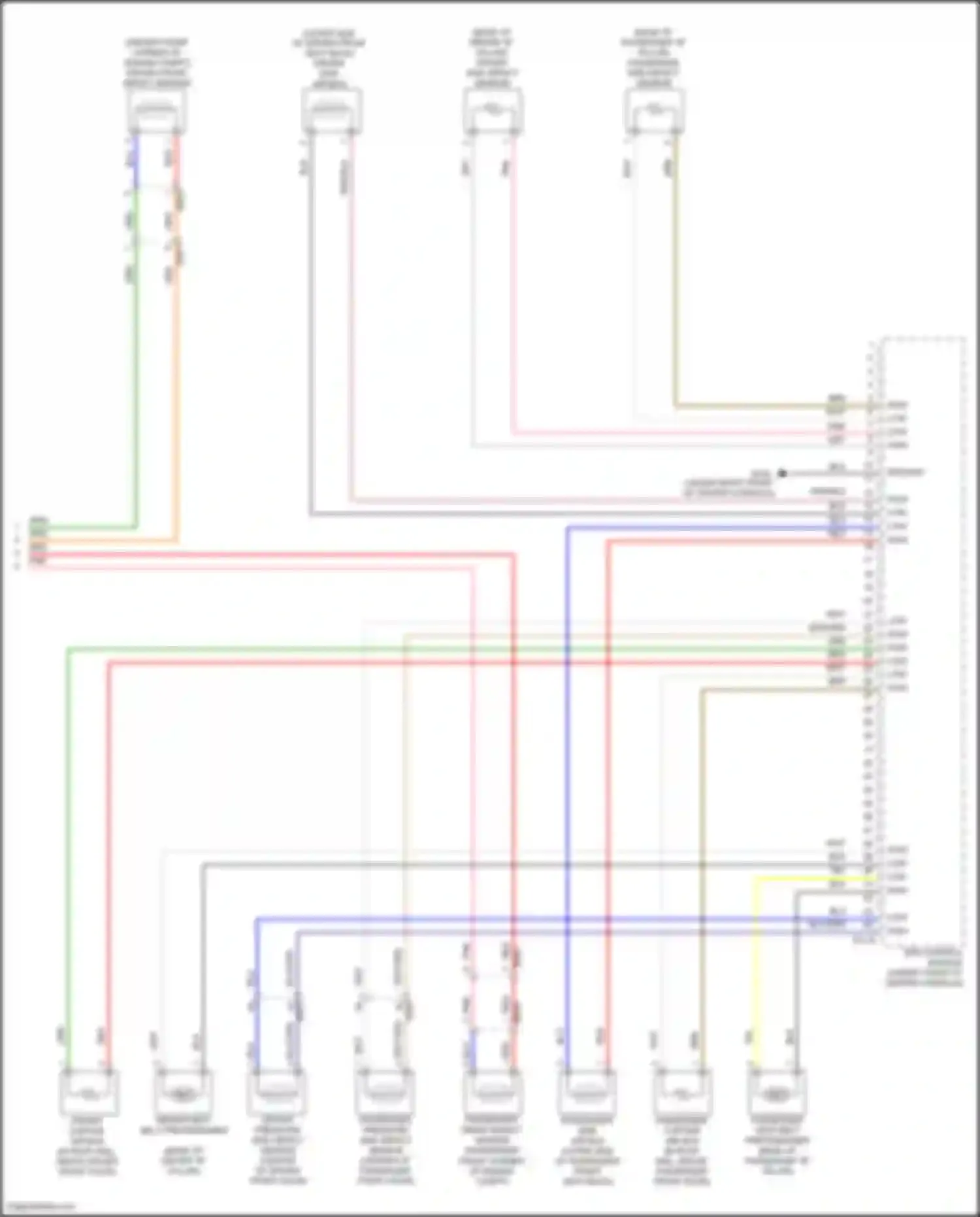Wiring diagram passenger side impact sensor for Hyundai Sonata VII (2014-2017) (3 of 3)