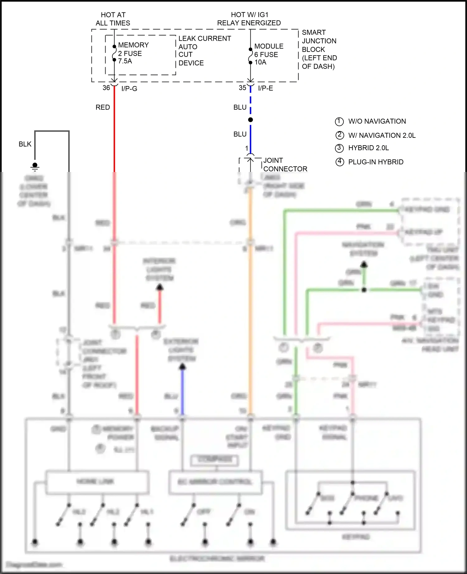 Wiring diagram pnk for Hyundai Sonata VII (2014-2017) (151 of 258)