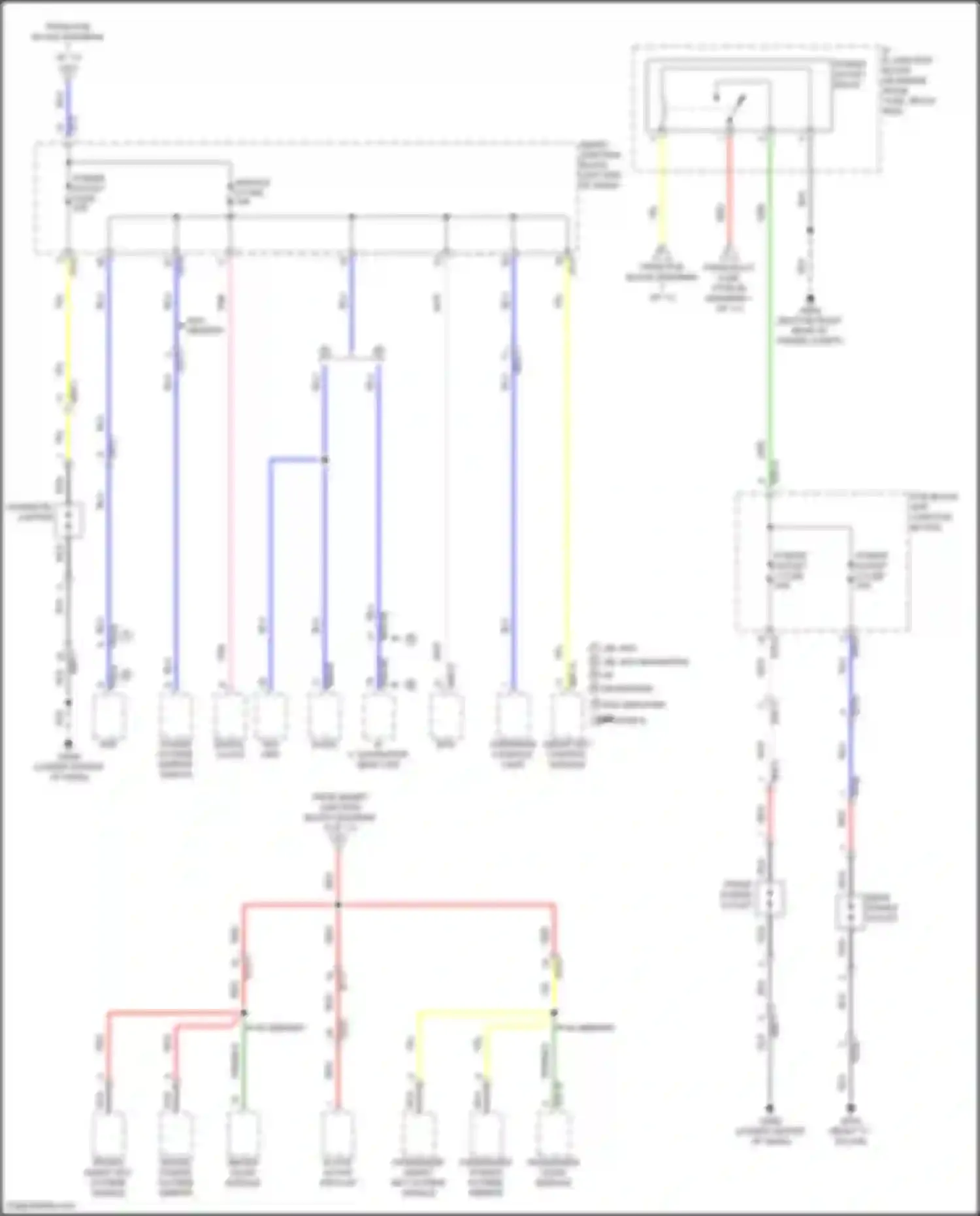 Wiring diagram power outside mirror switch for Hyundai Sonata VII (2014-2017) (7 of 10)