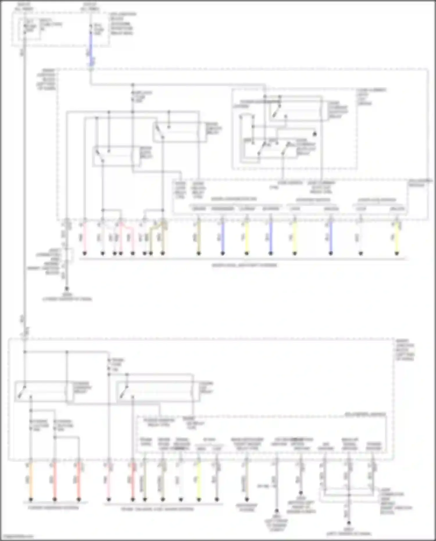 Wiring diagram rear defogger/ front deicer relay ctrl for Hyundai Sonata VII (2014-2017) (1 of 1)