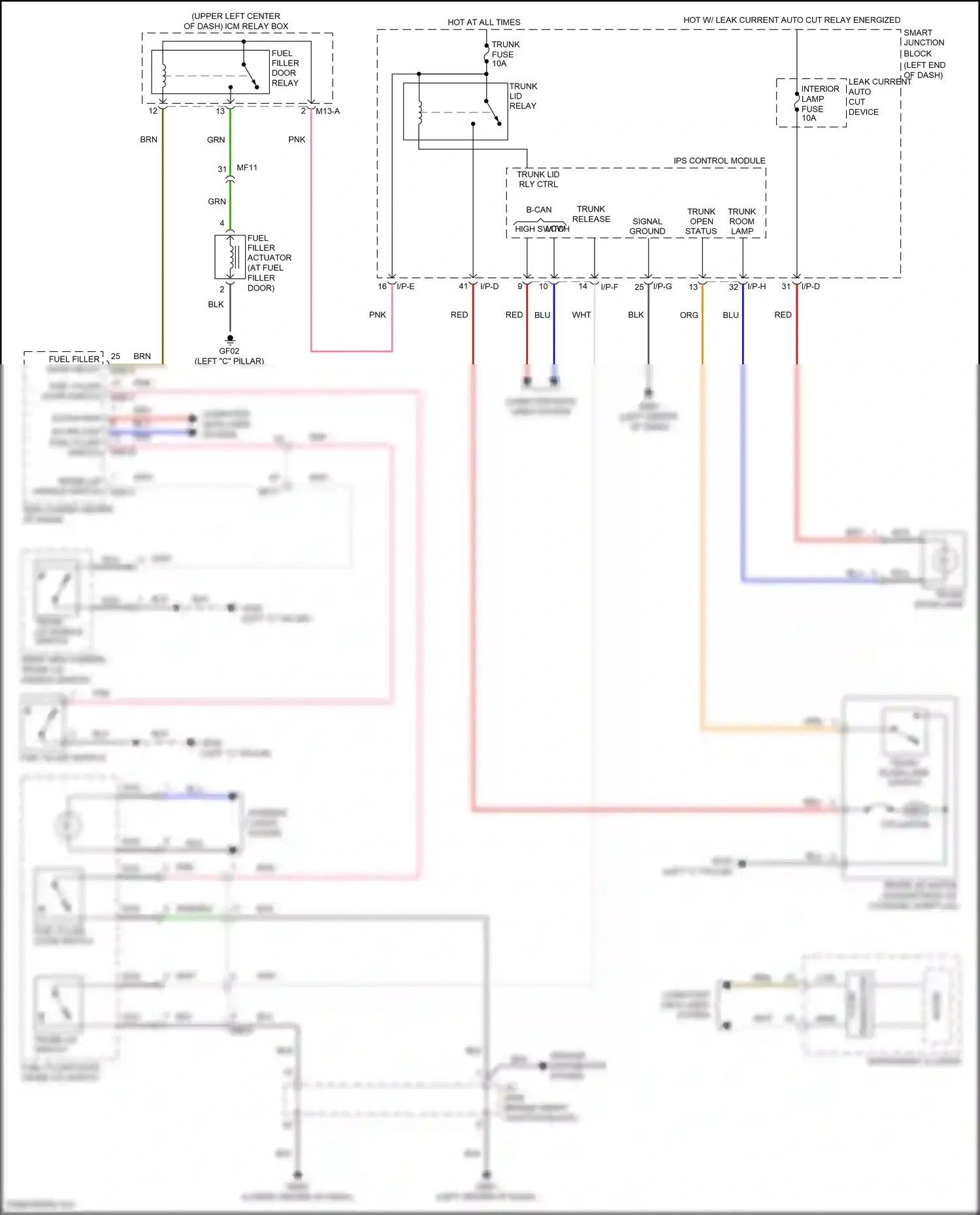 Wiring diagram red for Hyundai Sonata VII (2014-2017) (120 of 310)