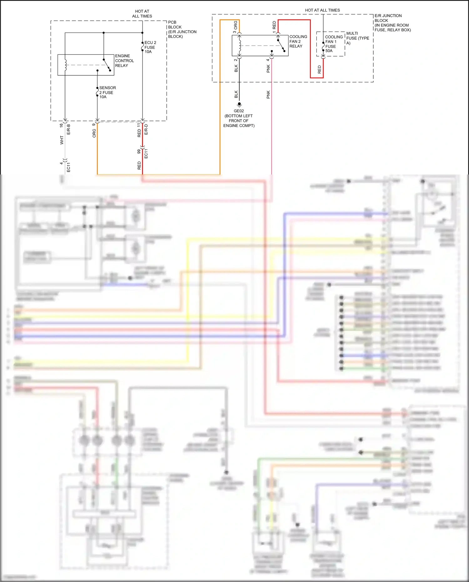 Wiring diagram red for Hyundai Sonata VII (2014-2017) (256 of 310)