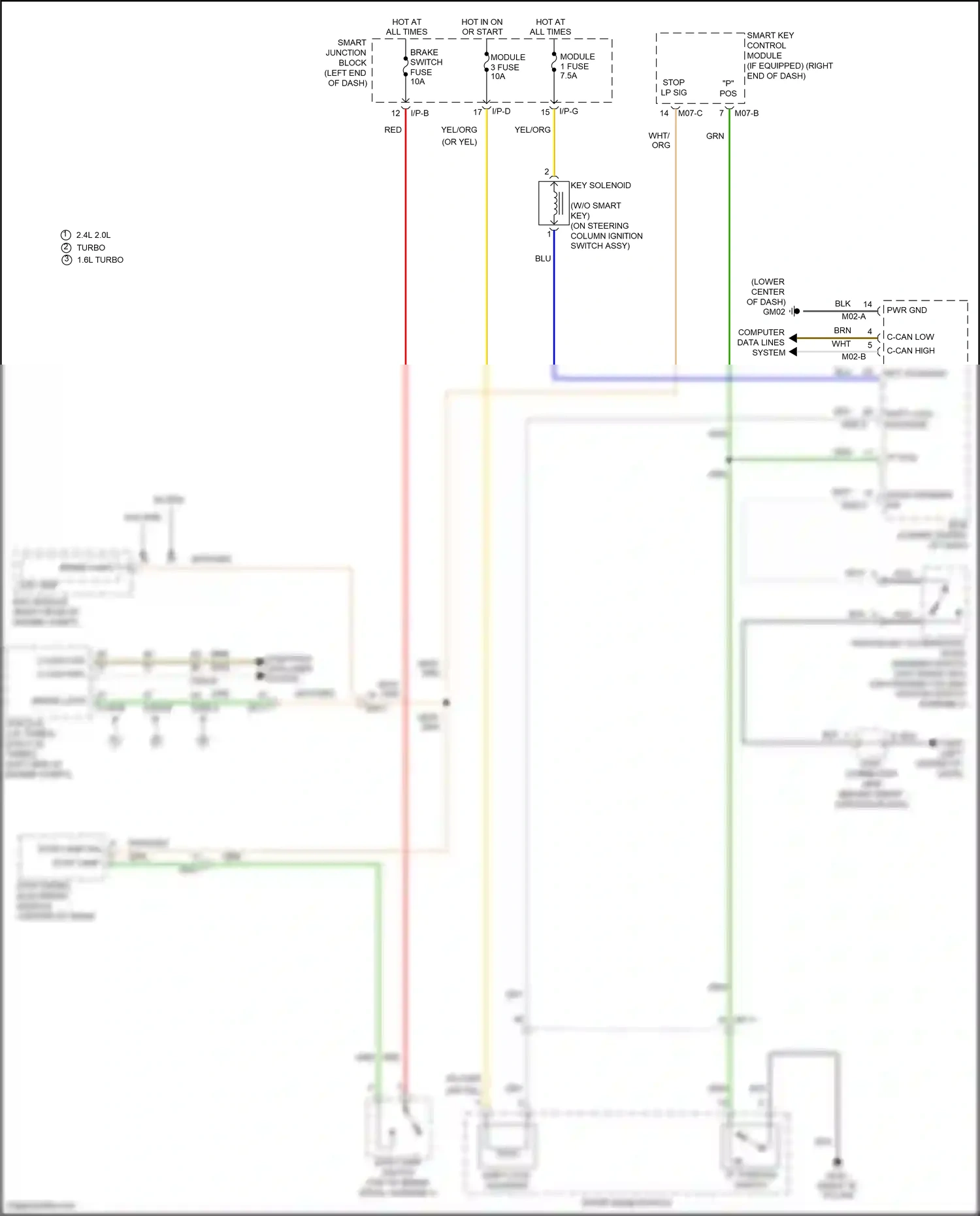 Wiring diagram red for Hyundai Sonata VII (2014-2017) (7 of 310)