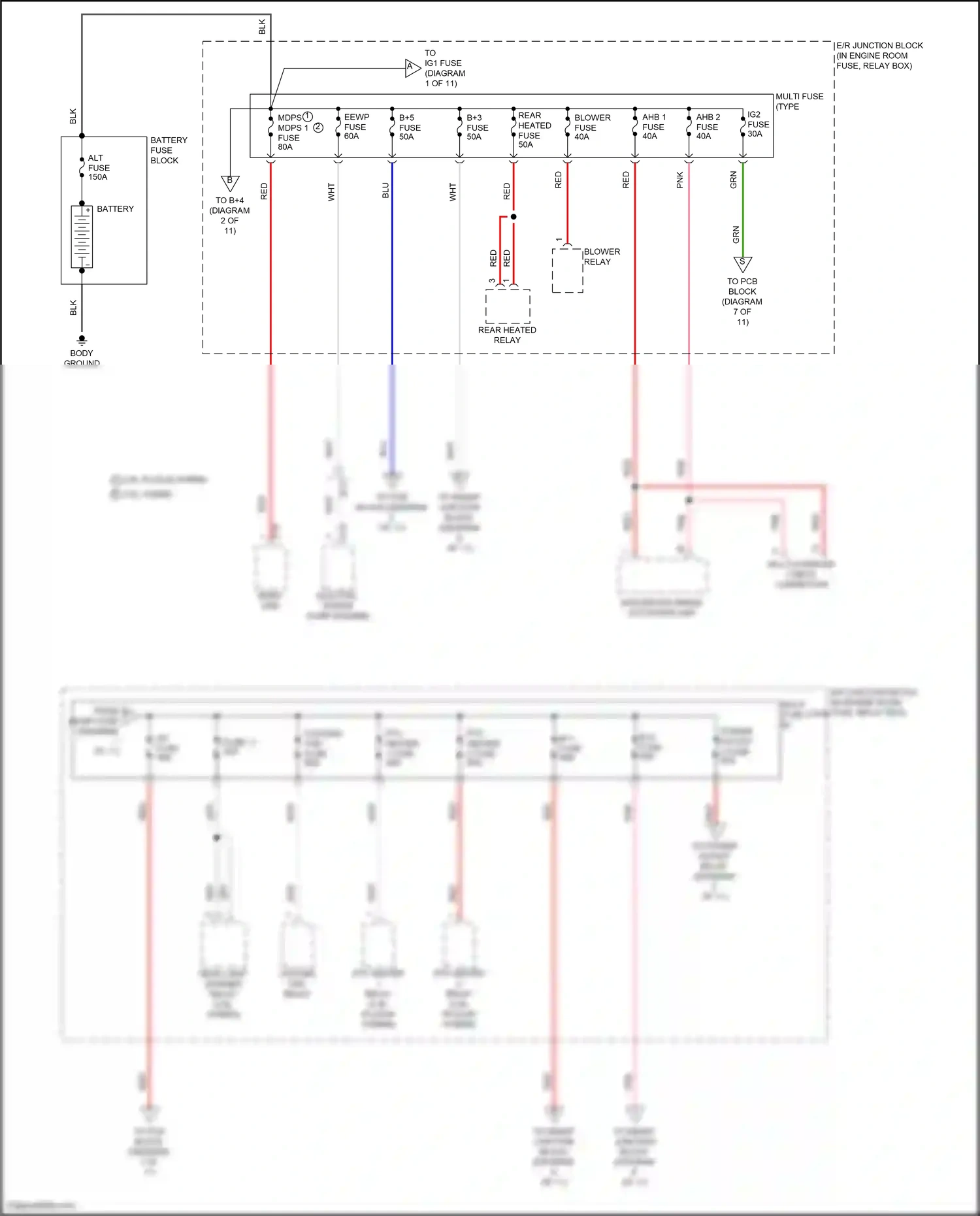 Wiring diagram red for Hyundai Sonata VII (2014-2017) (186 of 310)