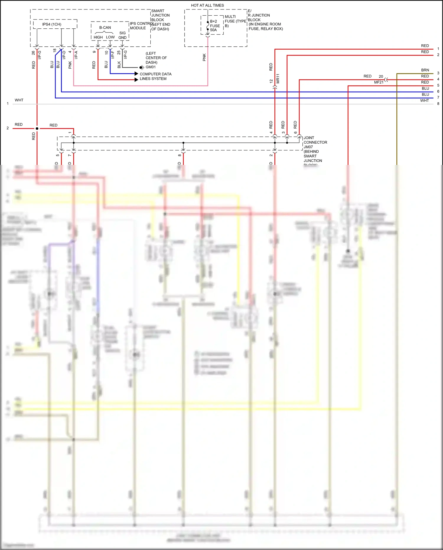 Wiring diagram red for Hyundai Sonata VII (2014-2017) (167 of 310)