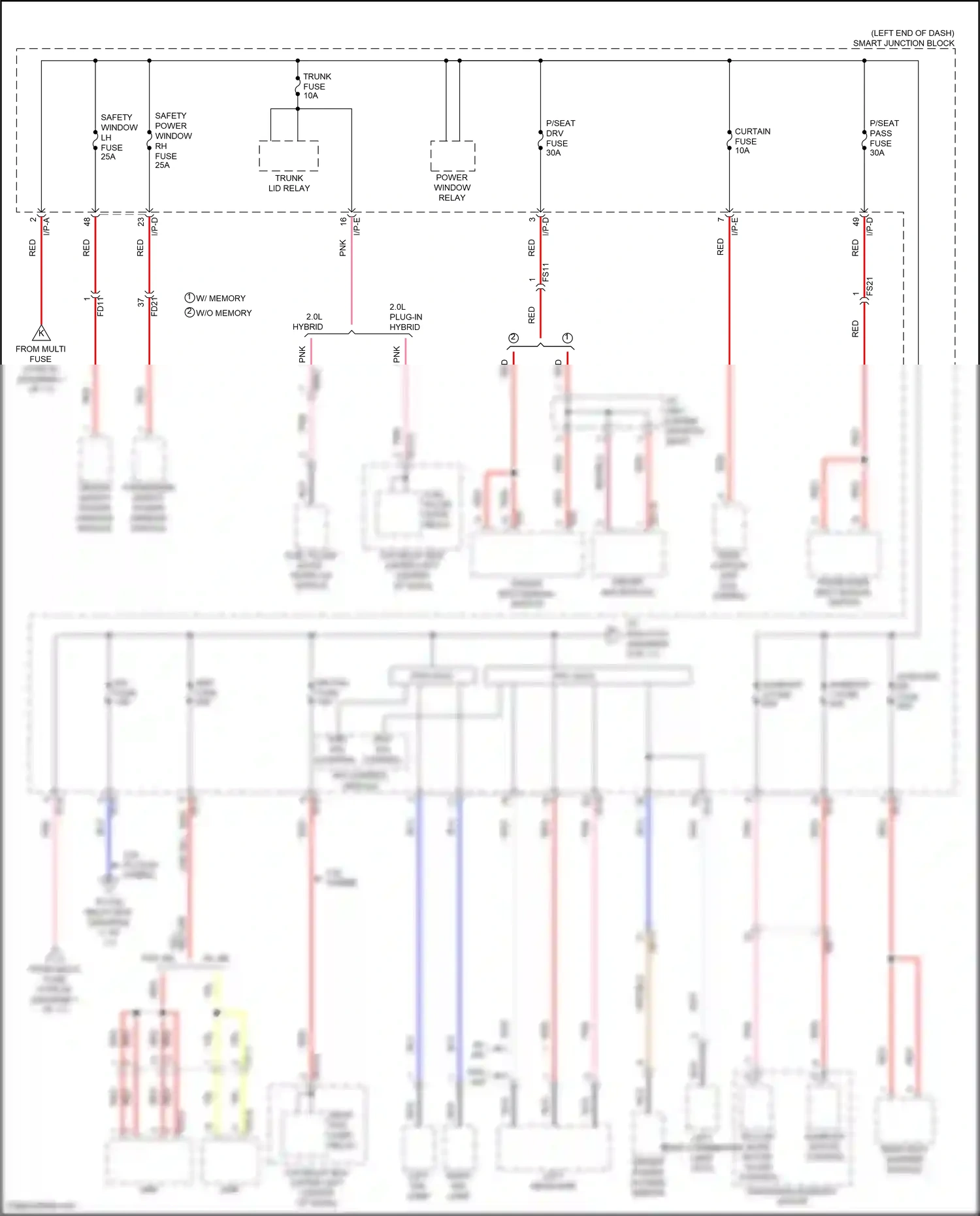 Wiring diagram red/blu for Hyundai Sonata VII (2014-2017) (7 of 13)
