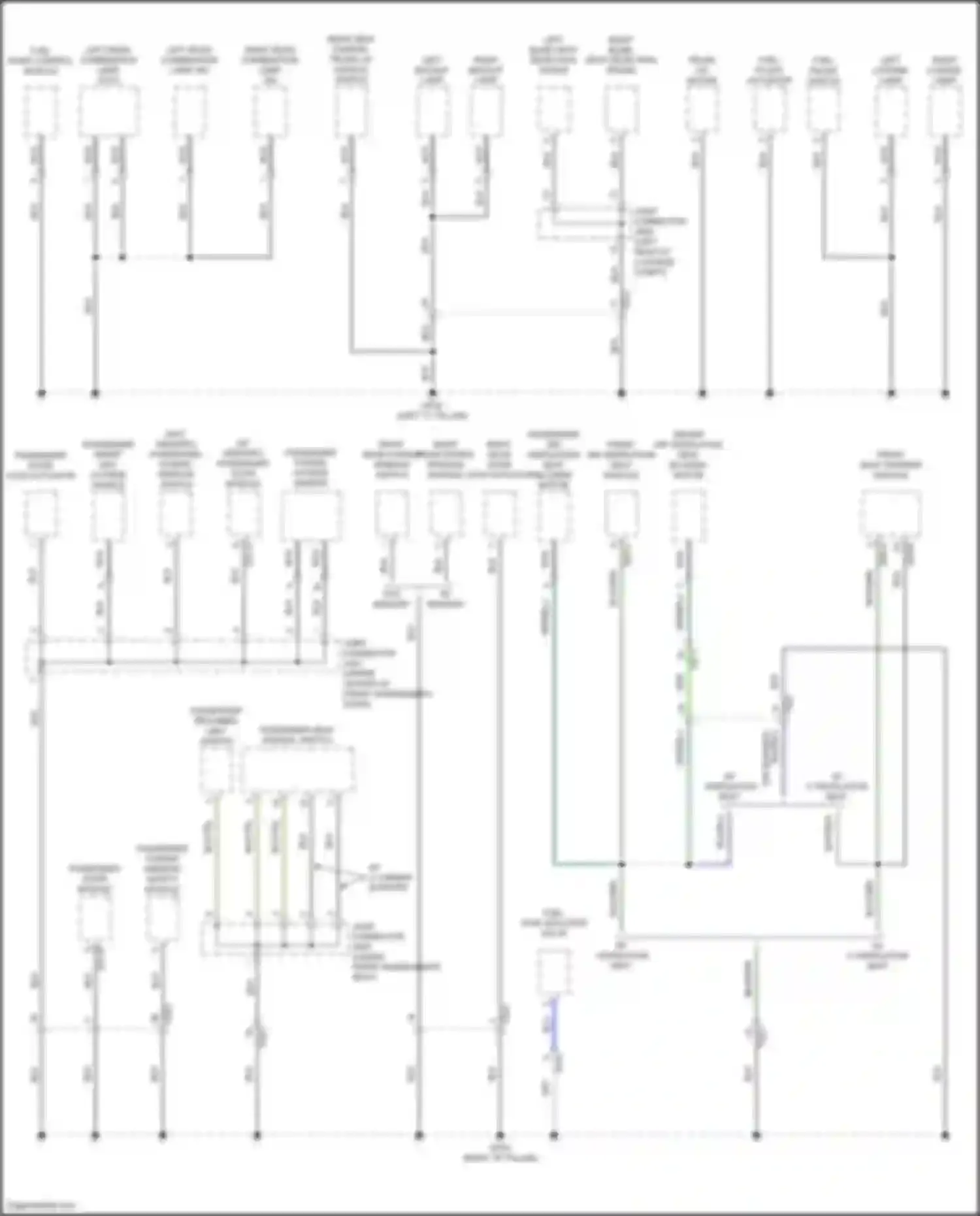 Wiring diagram right blind spot detection radar for Hyundai Sonata VII (2014-2017) (3 of 11)