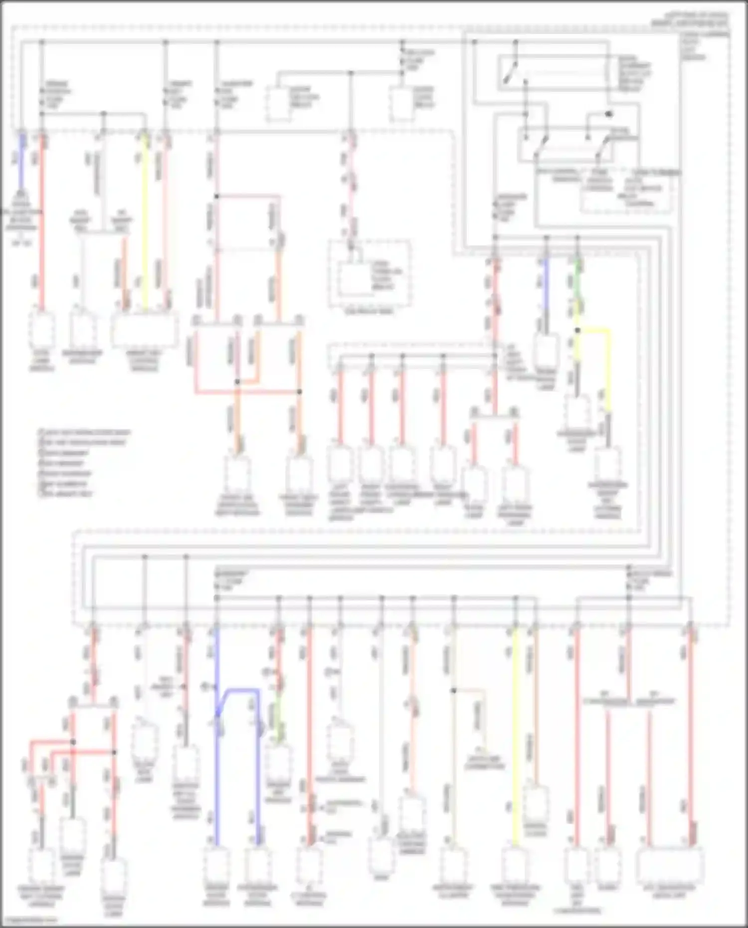 Wiring diagram right front vanity lamp switch for Hyundai Sonata VII (2014-2017) (3 of 4)