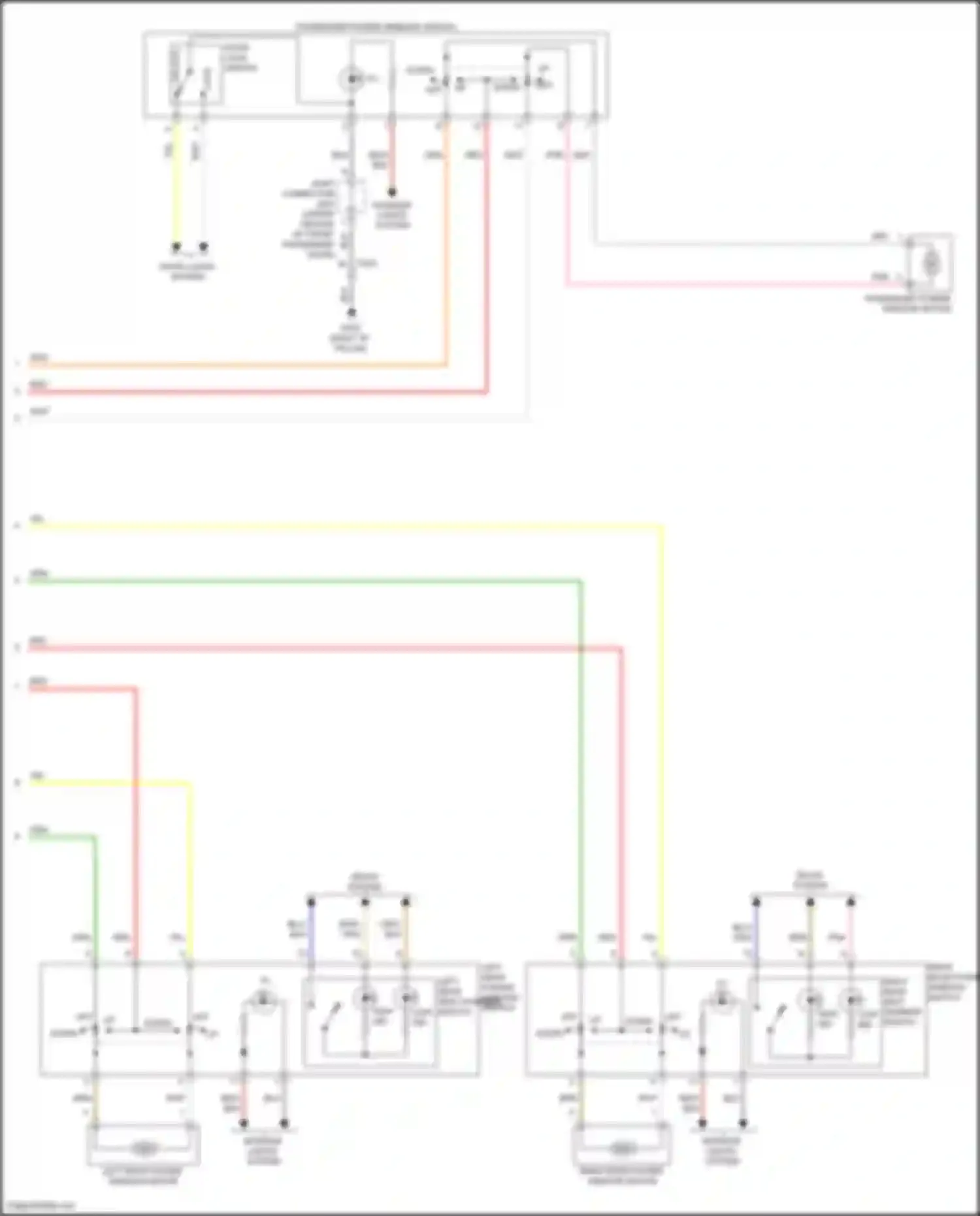Wiring diagram right rear power window motor for Hyundai Sonata VII (2014-2017) (7 of 8)