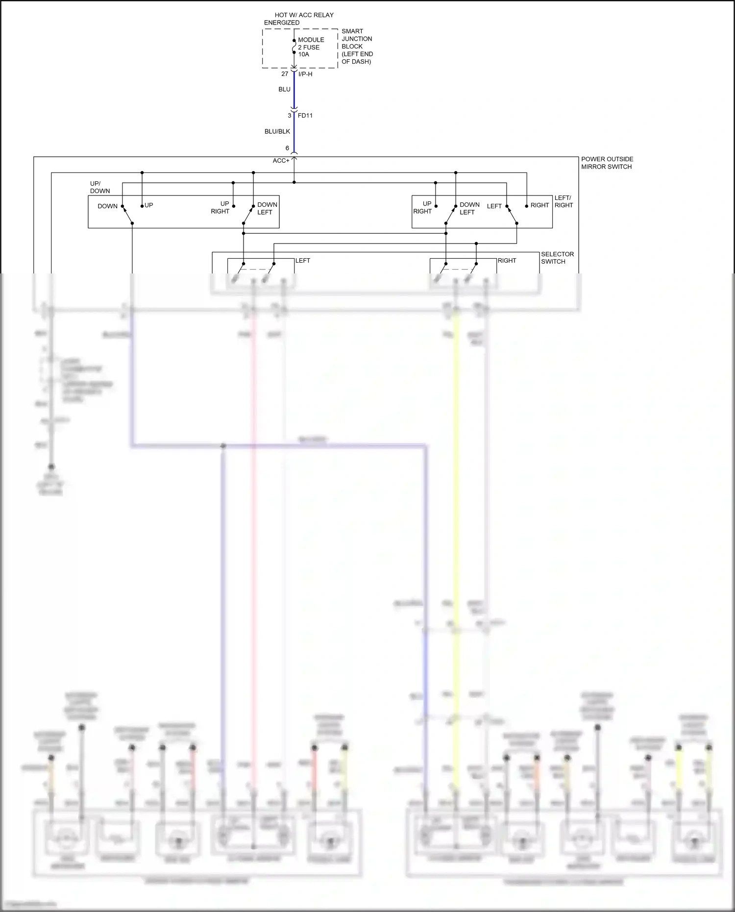 Wiring diagram up down for Hyundai Sonata VII (2014-2017) (12 of 12)