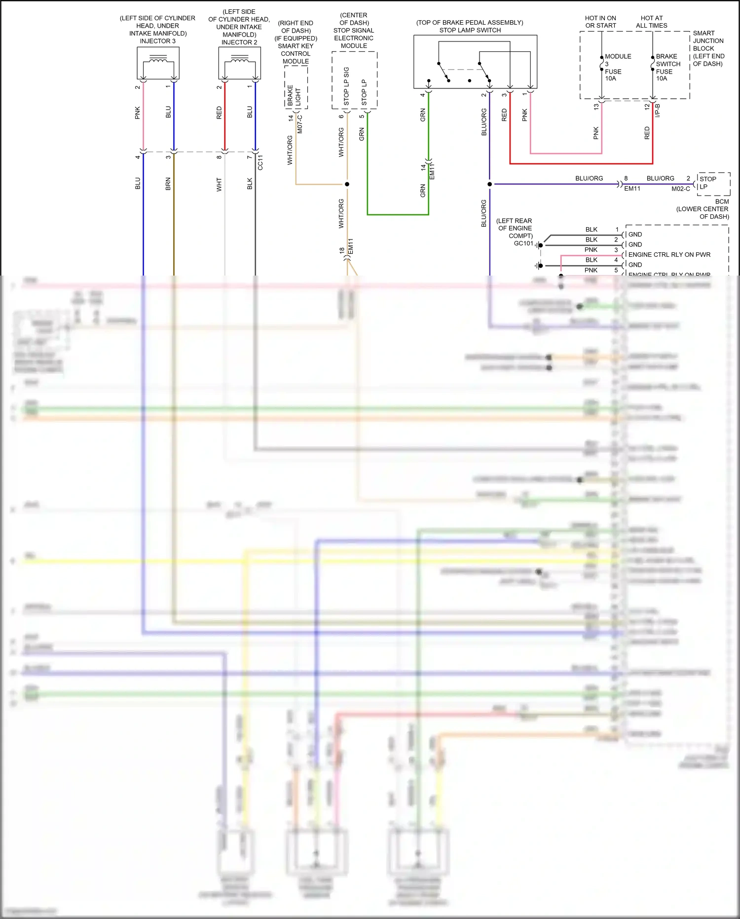 Wiring diagram vio/org for Hyundai Sonata VII (2014-2017) (3 of 3)