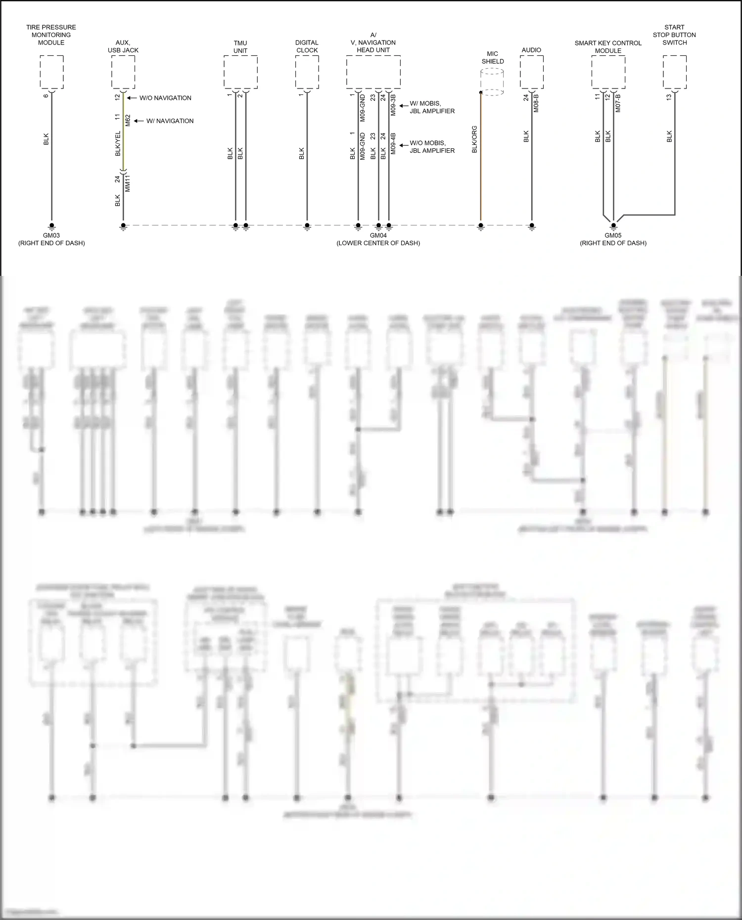 Wiring diagram w/ hid for Hyundai Sonata VII (2014-2017) (12 of 18)