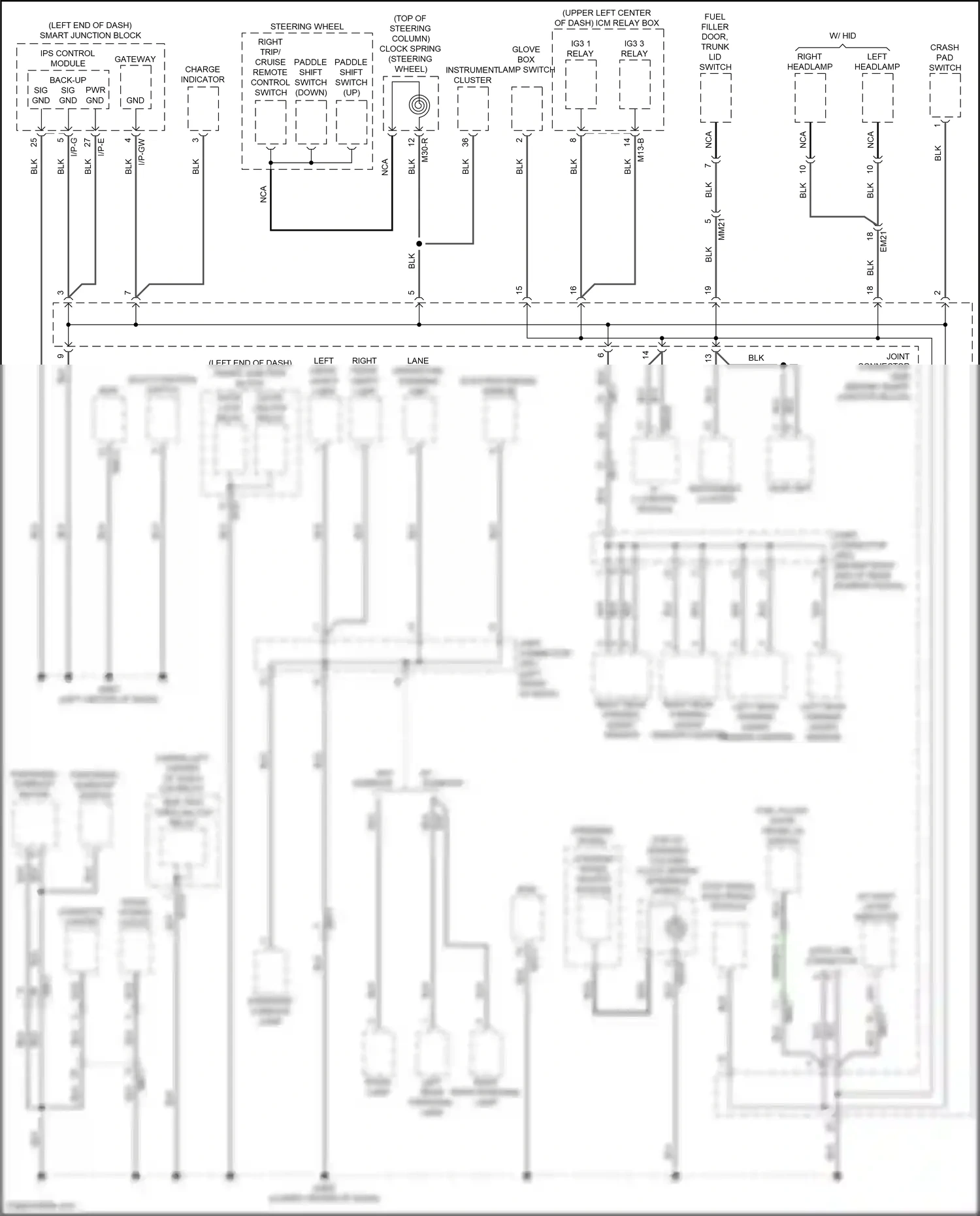 Wiring diagram w/ hid for Hyundai Sonata VII (2014-2017) (14 of 18)