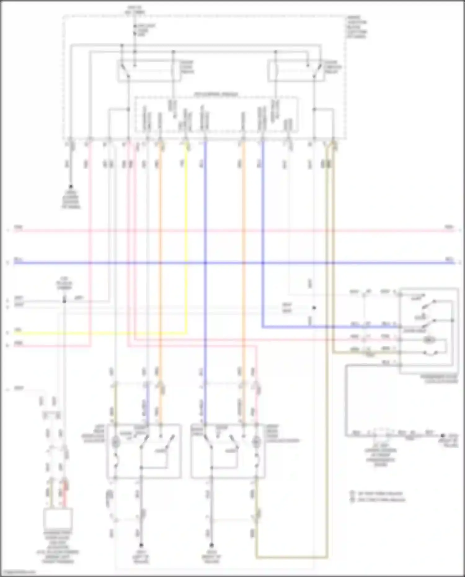 Wiring diagram w/ two turn unlock w/o two turn unlock for Hyundai Sonata VII (2014-2017) (2 of 8)