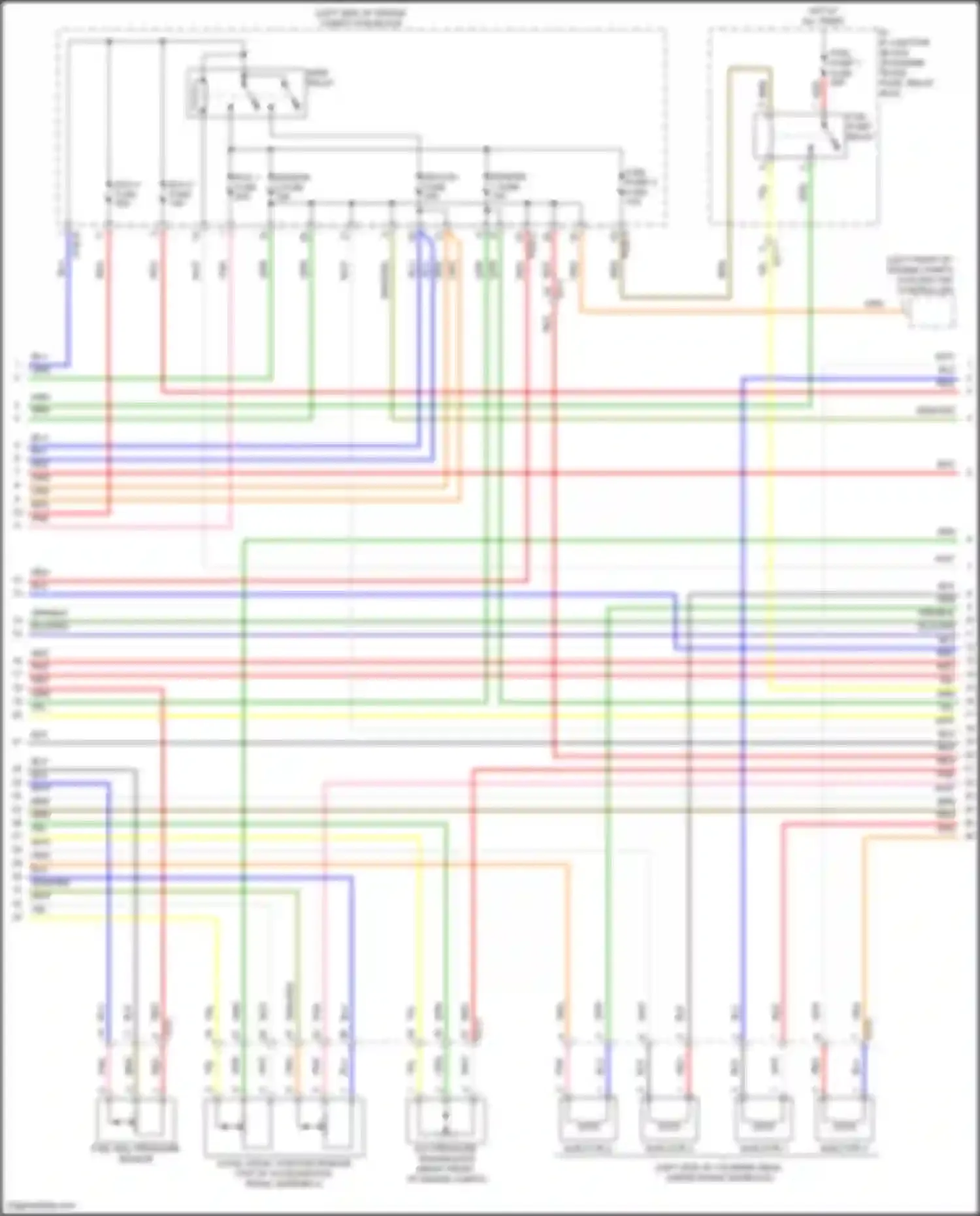 Sonata Hyundai VIII facelift (2023-2024): Wiring diagram engine performance 2.0l hybrid, mfi control circuit (5 of 6)