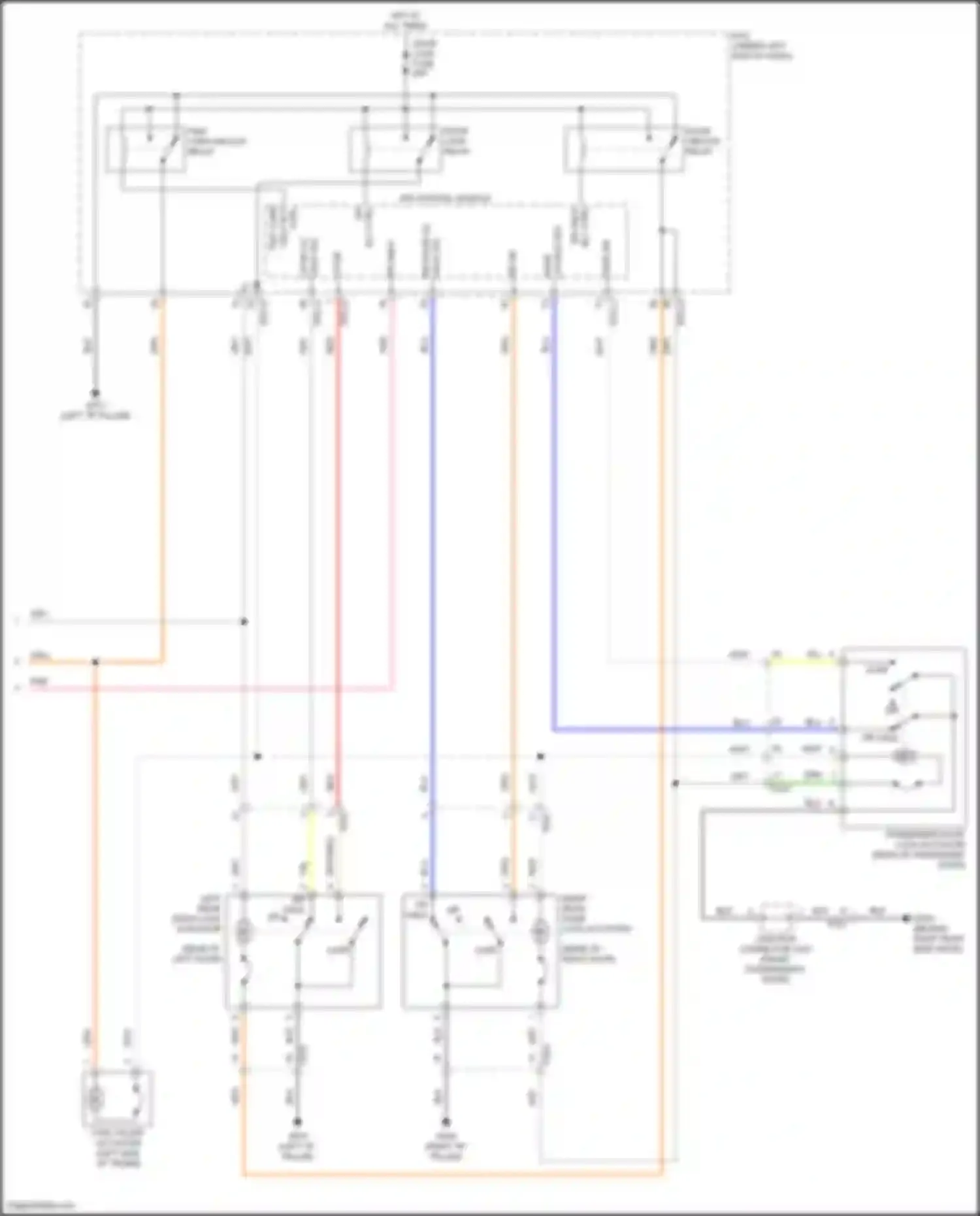 Sonata Hyundai VIII facelift (2023-2024): Power door locks circuit, except hybrid w/o digital key (4 of 4)