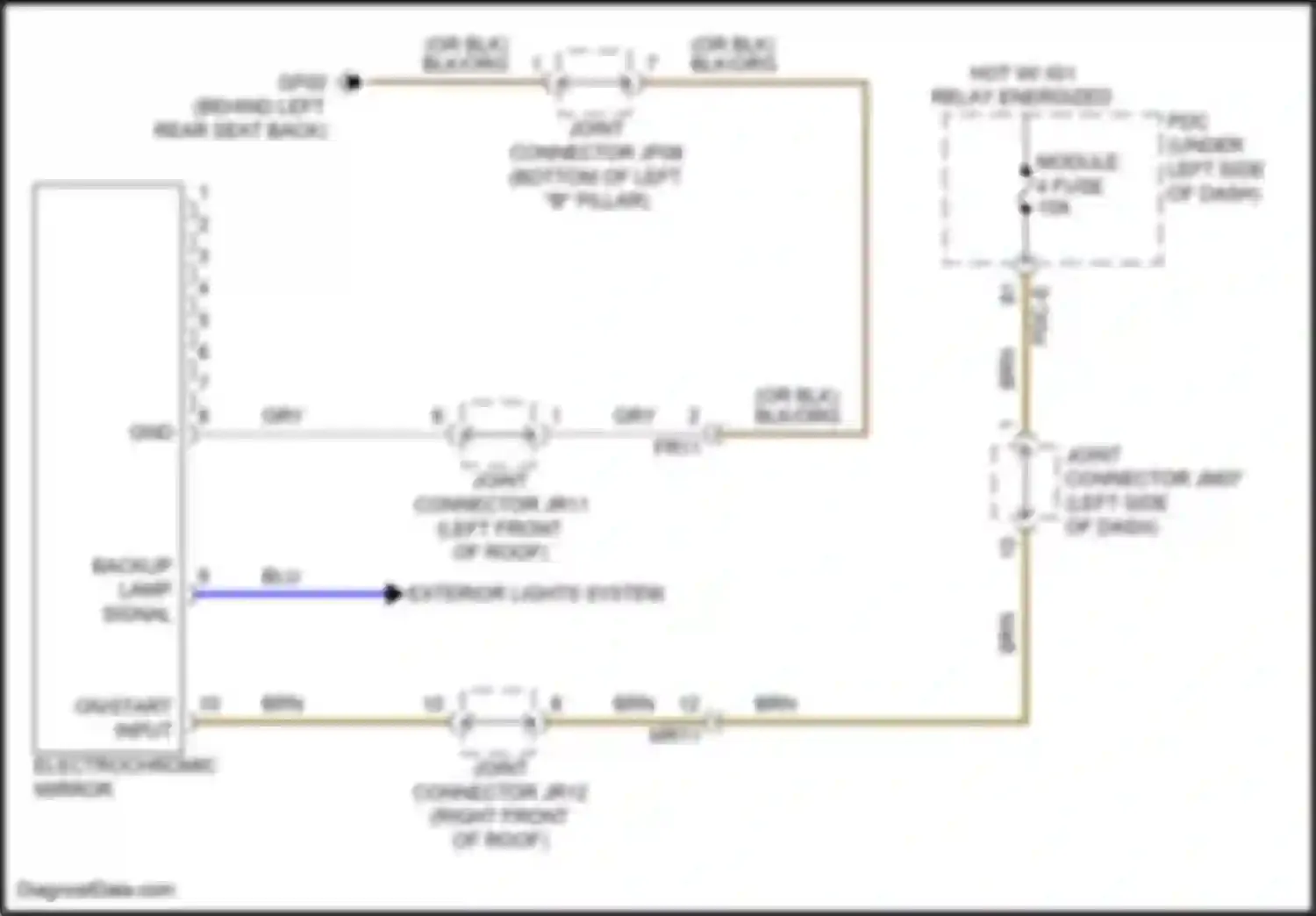 Sonata Hyundai VIII facelift (2023-2024): Electrochromic mirror circuit