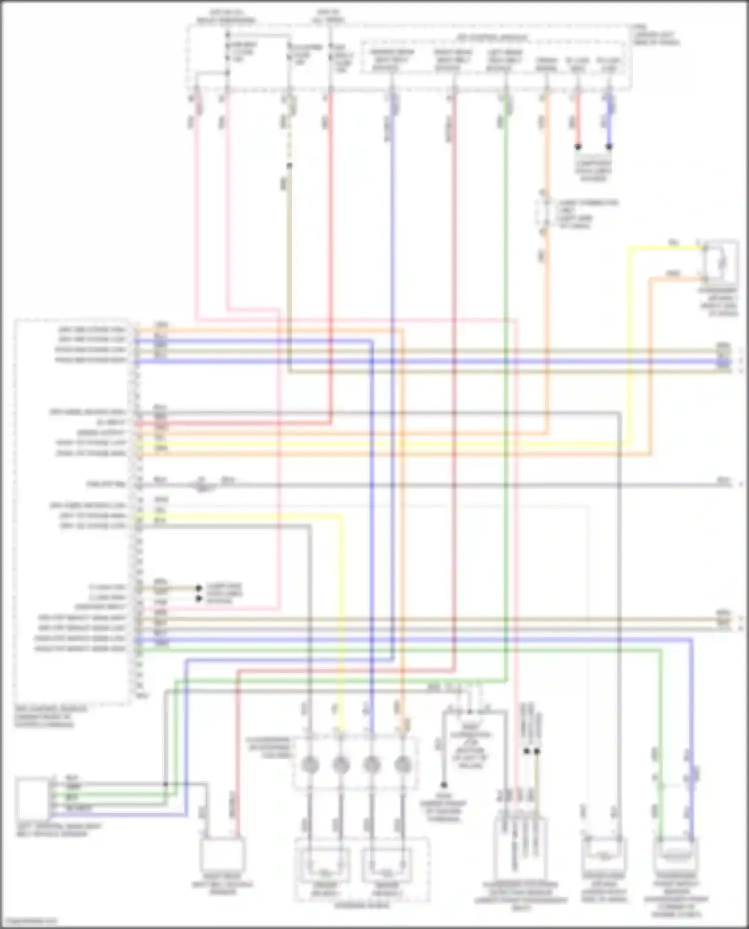 Sonata Hyundai VIII facelift (2023-2024): Supplemental restraints circuit, except hybrid (1 of 3)