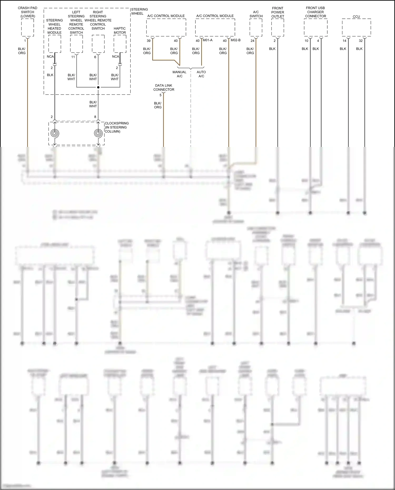 Wiring diagram a/c control module for Hyundai Sonata VIII facelift (2023-2024) (1 of 15)