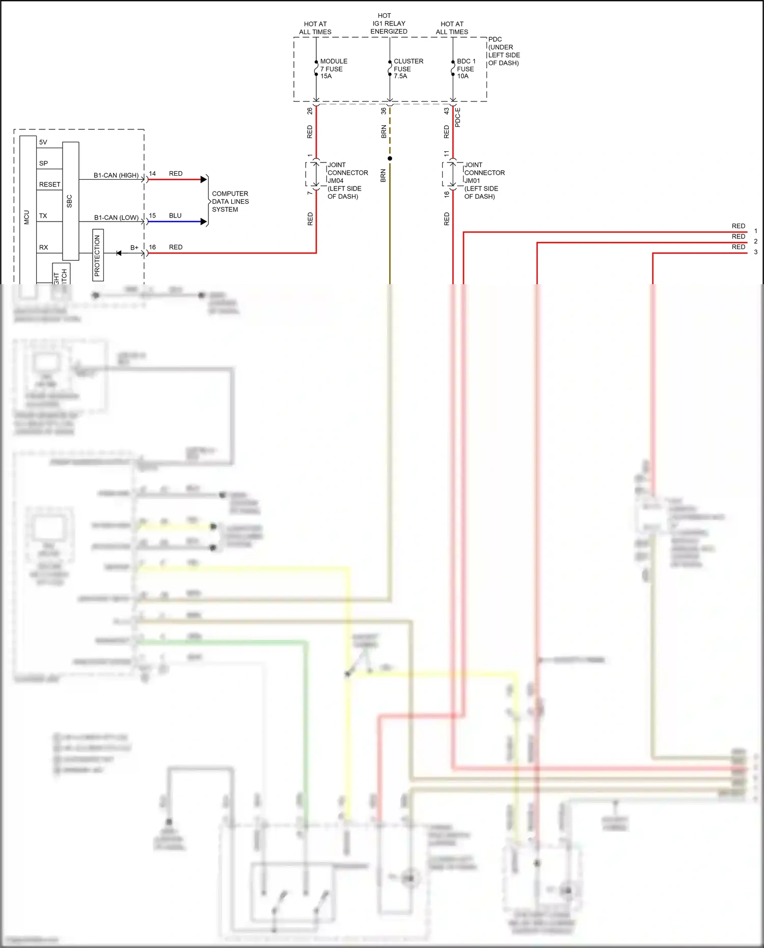 Wiring diagram a/c control module for Hyundai Sonata VIII facelift (2023-2024) (3 of 15)