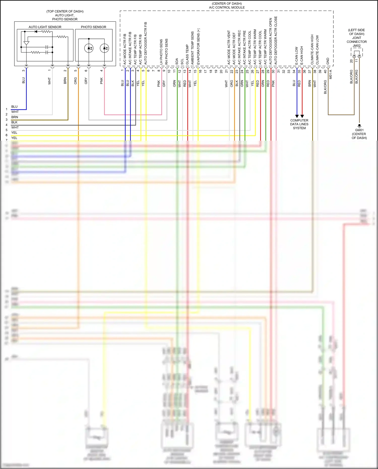 Wiring diagram auto light sensor for Hyundai Sonata VIII facelift (2023-2024) (3 of 6)