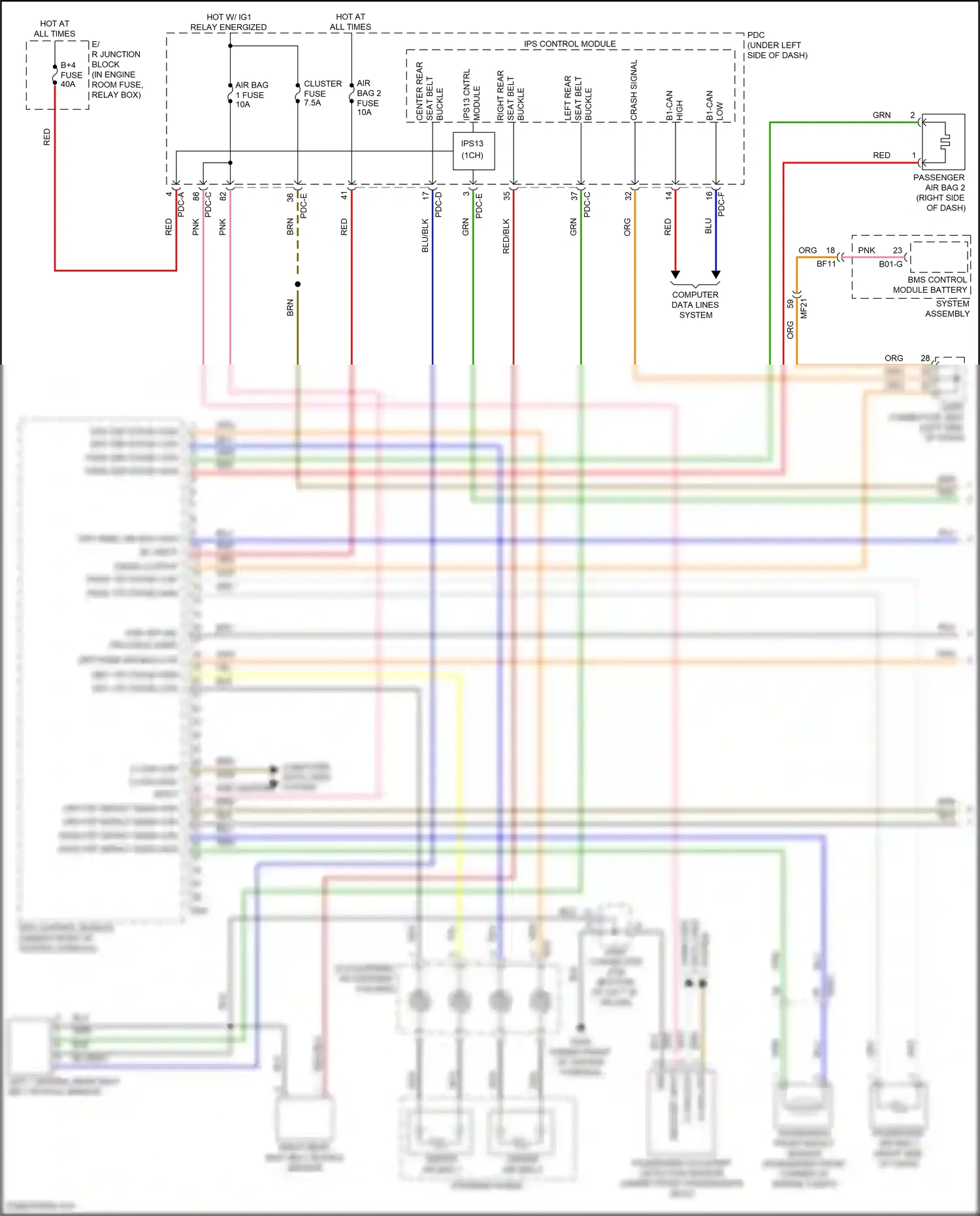 Wiring diagram b+ input for Hyundai Sonata VIII facelift (2023-2024) (20 of 99)