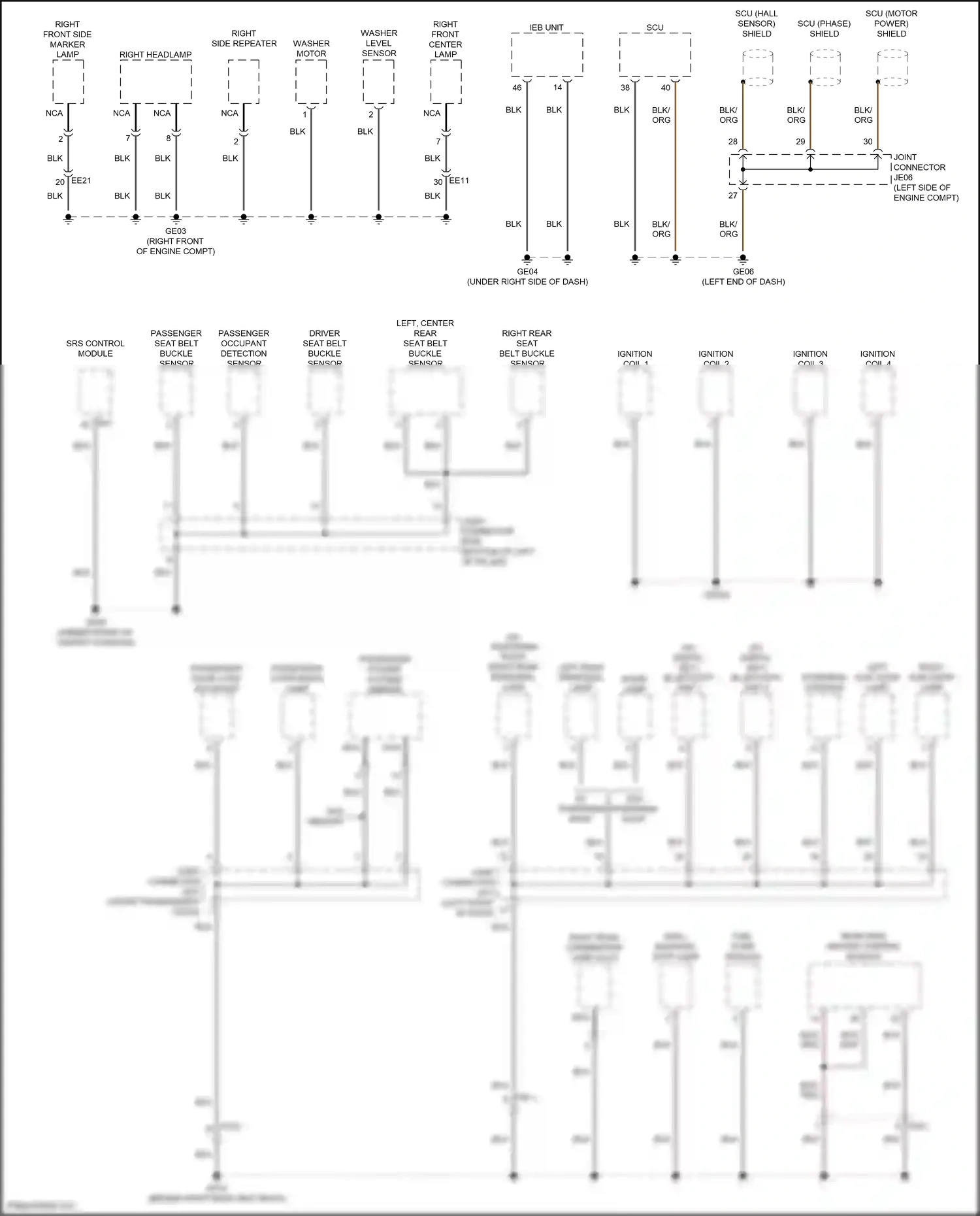 Wiring diagram bluetooth unit 2 for Hyundai Sonata VIII facelift (2023-2024) (3 of 6)