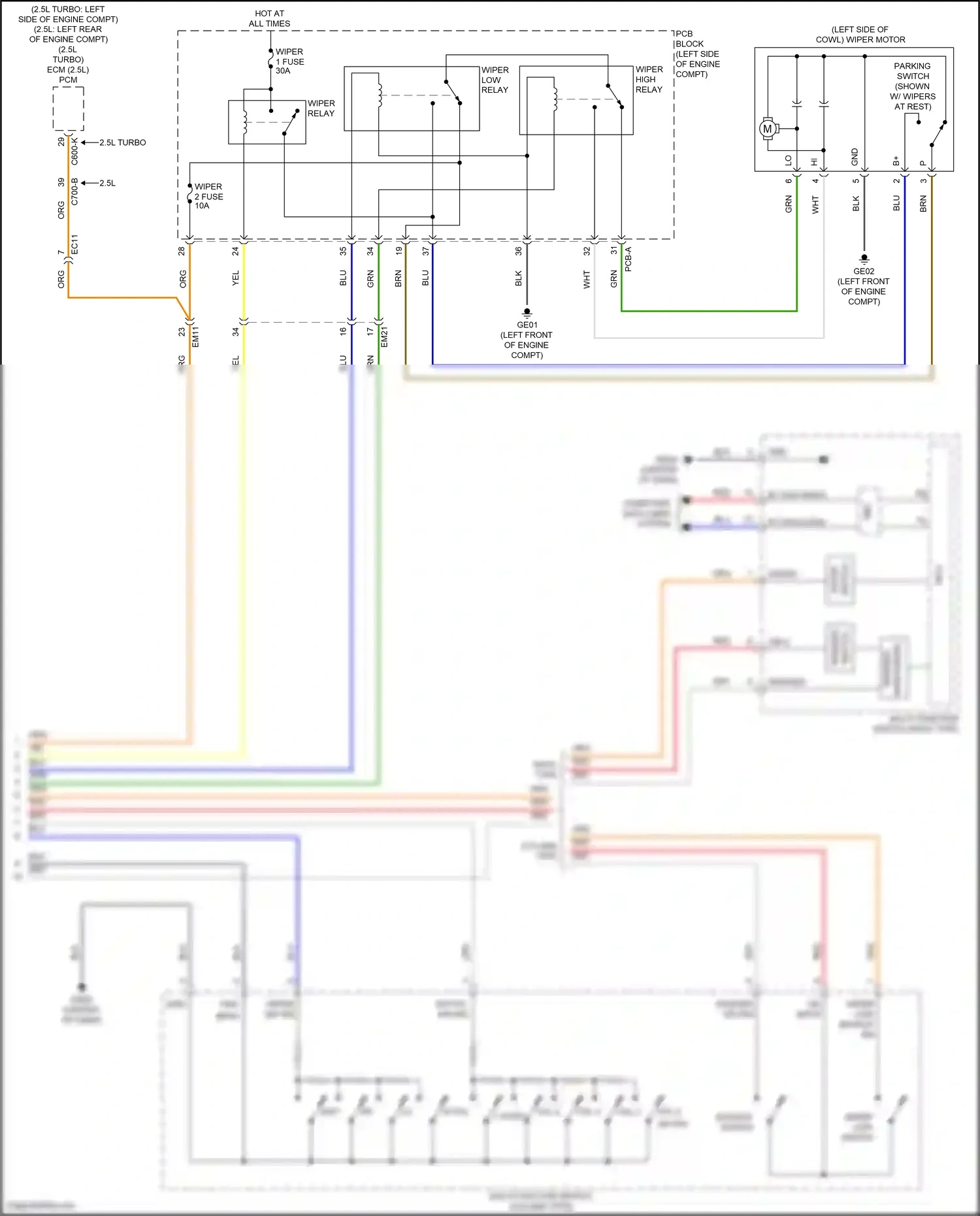 Wiring diagram column type for Hyundai Sonata VIII facelift (2023-2024) (5 of 5)