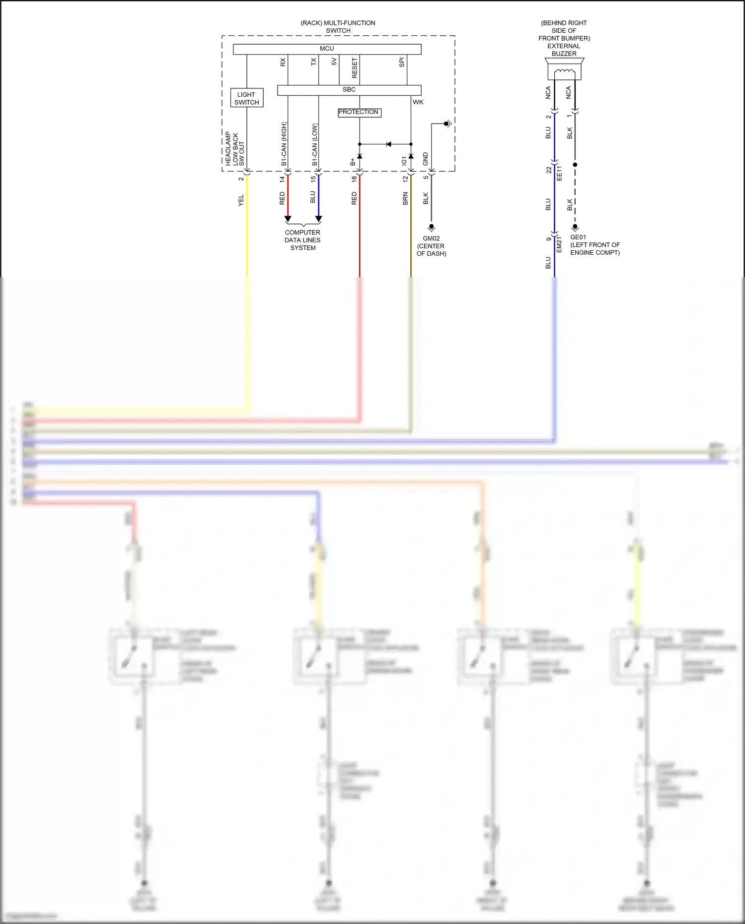 Wiring diagram computer data lines system for Hyundai Sonata VIII facelift (2023-2024) (2 of 194)
