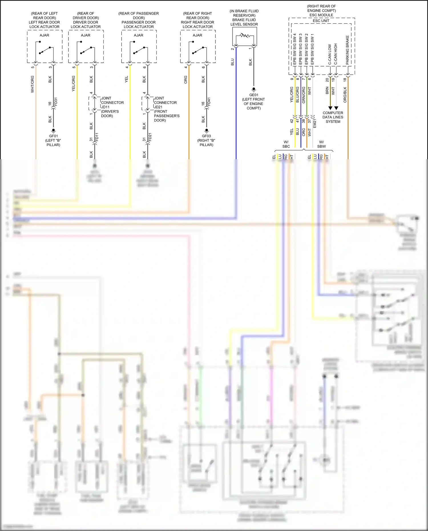 Wiring diagram computer data lines system for Hyundai Sonata VIII facelift (2023-2024) (155 of 194)