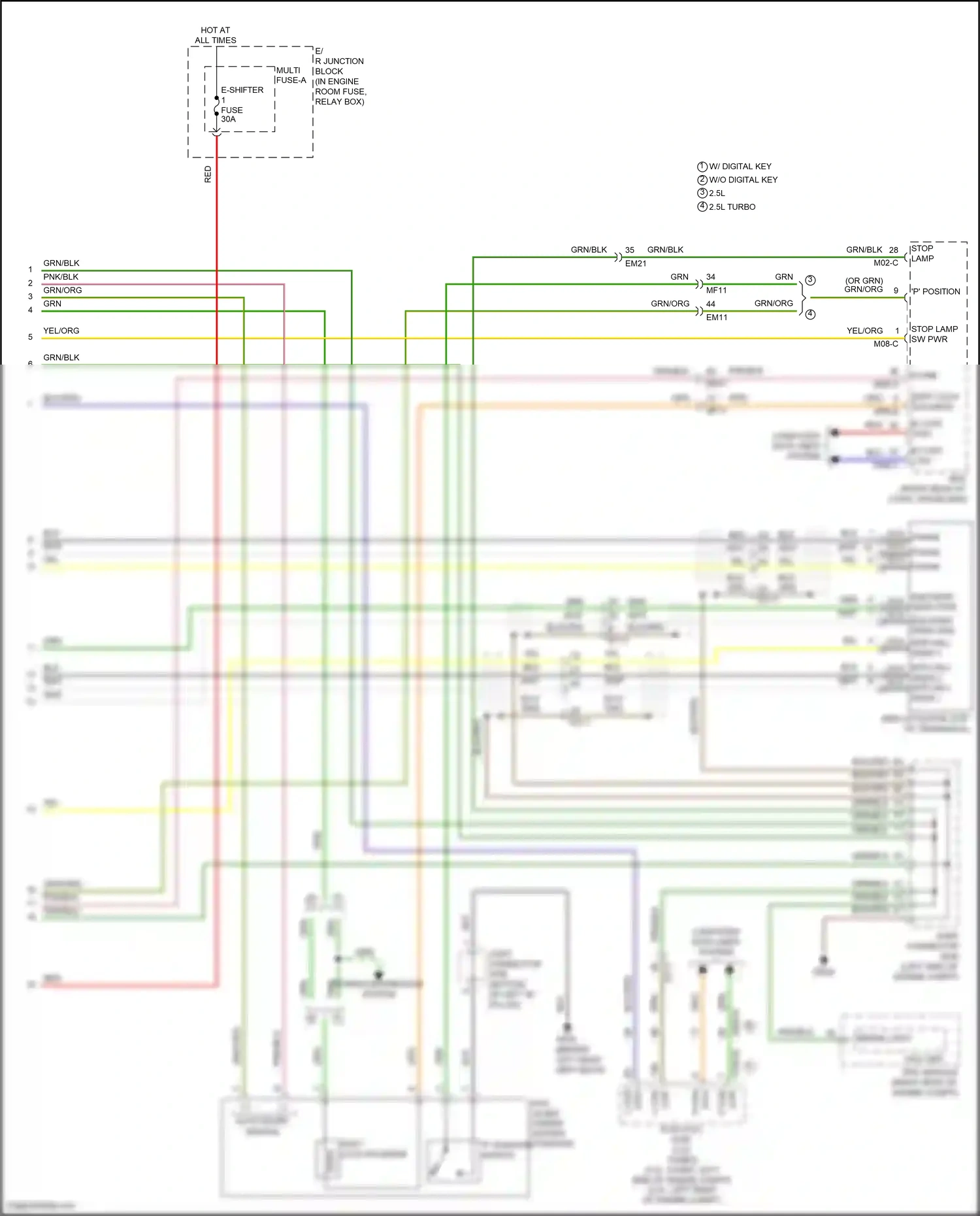 Wiring diagram encoder sens pwr for Hyundai Sonata VIII facelift (2023-2024) (4 of 4)