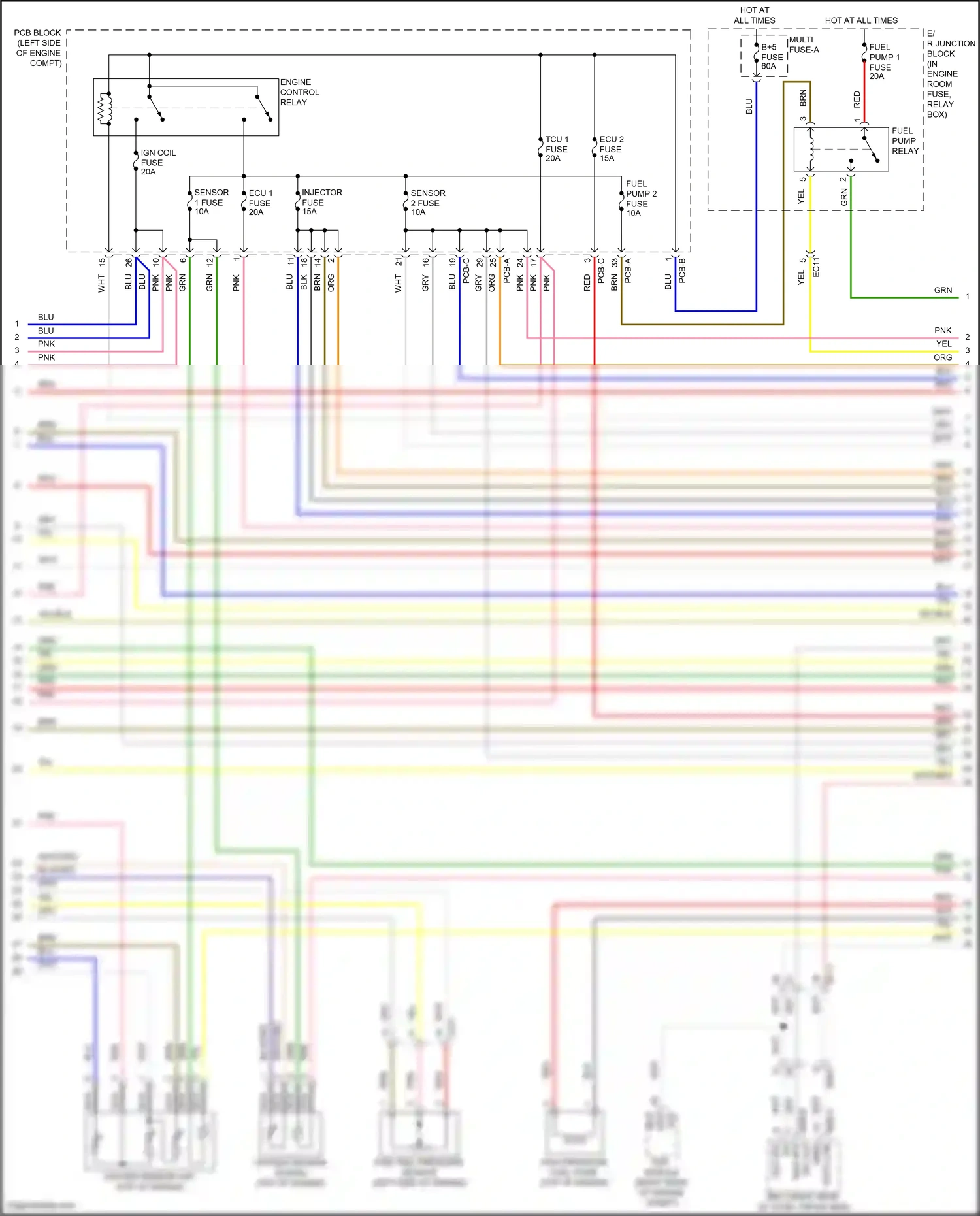 Wiring diagram engine control relay for Hyundai Sonata VIII facelift (2023-2024) (2 of 3)