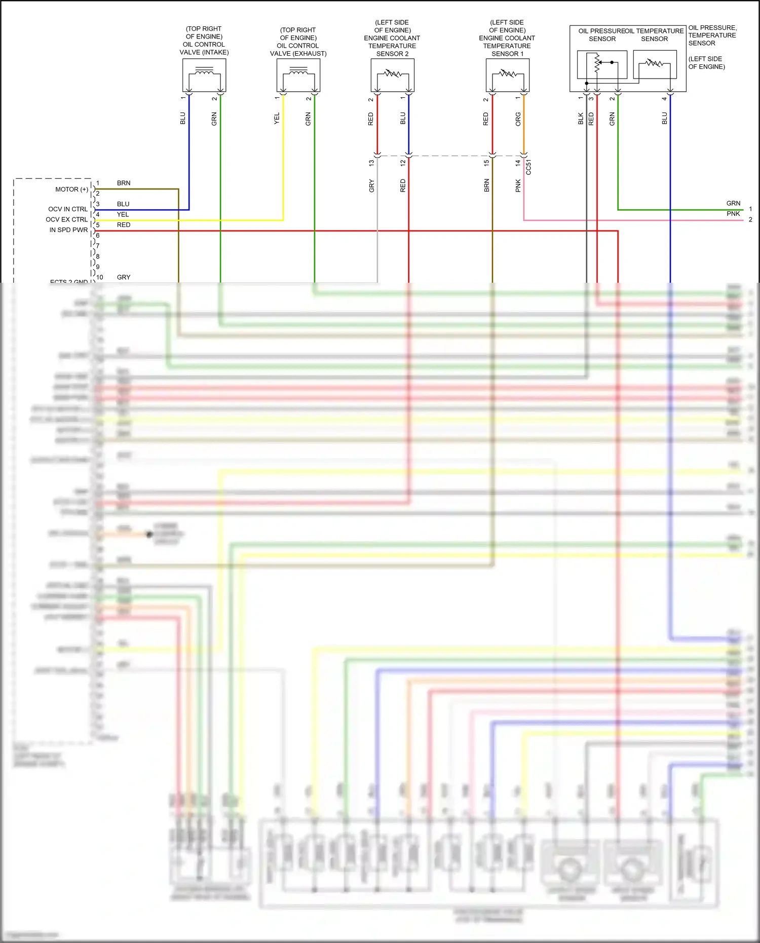 Wiring diagram engine coolant temperature sensor 1 for Hyundai Sonata VIII facelift (2023-2024) (6 of 8)