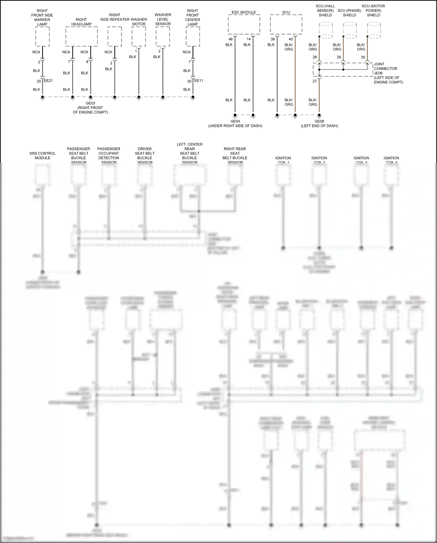 Wiring diagram esc module for Hyundai Sonata VIII facelift (2023-2024) (4 of 11)