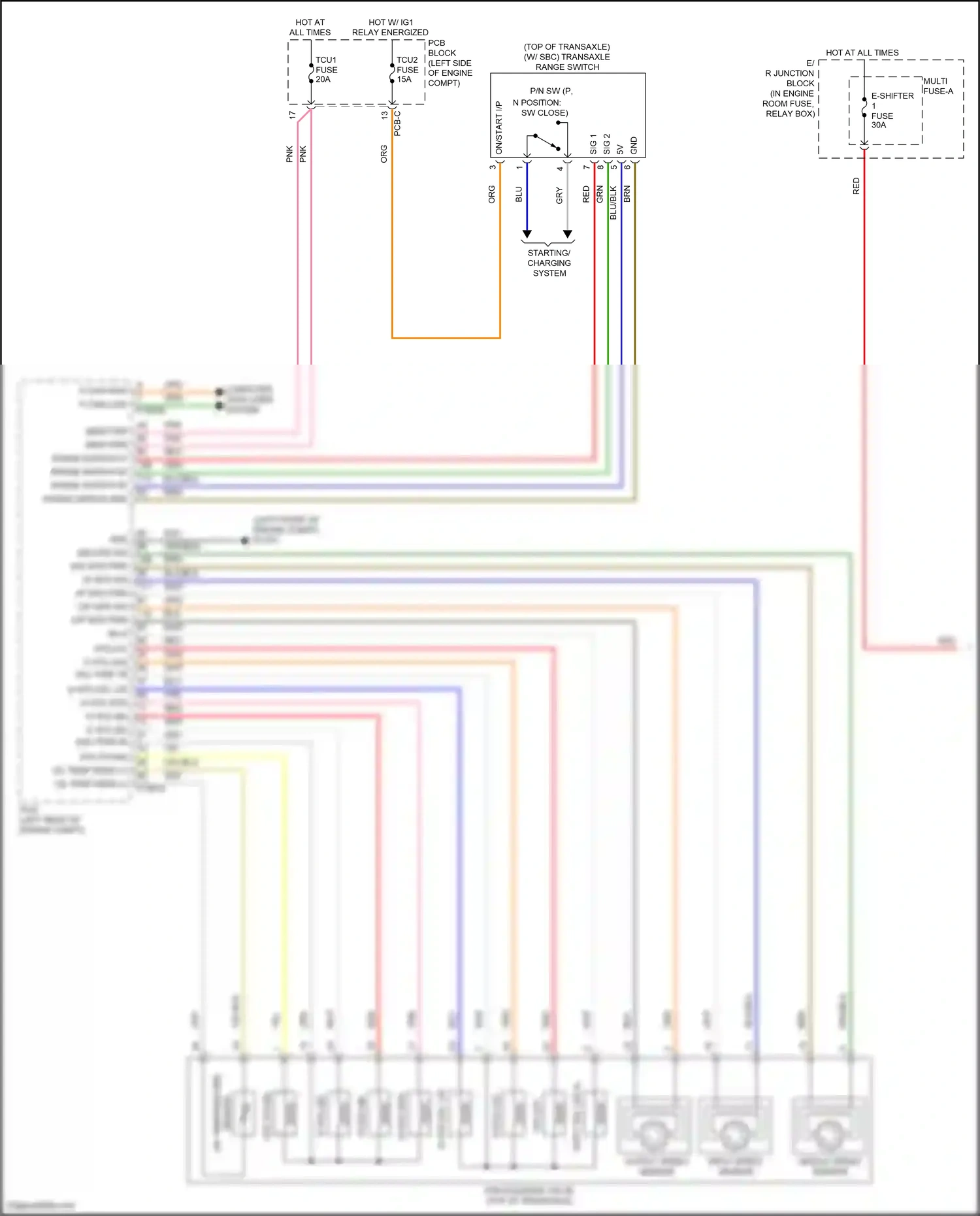 Wiring diagram input speed sensor for Hyundai Sonata VIII facelift (2023-2024) (2 of 4)