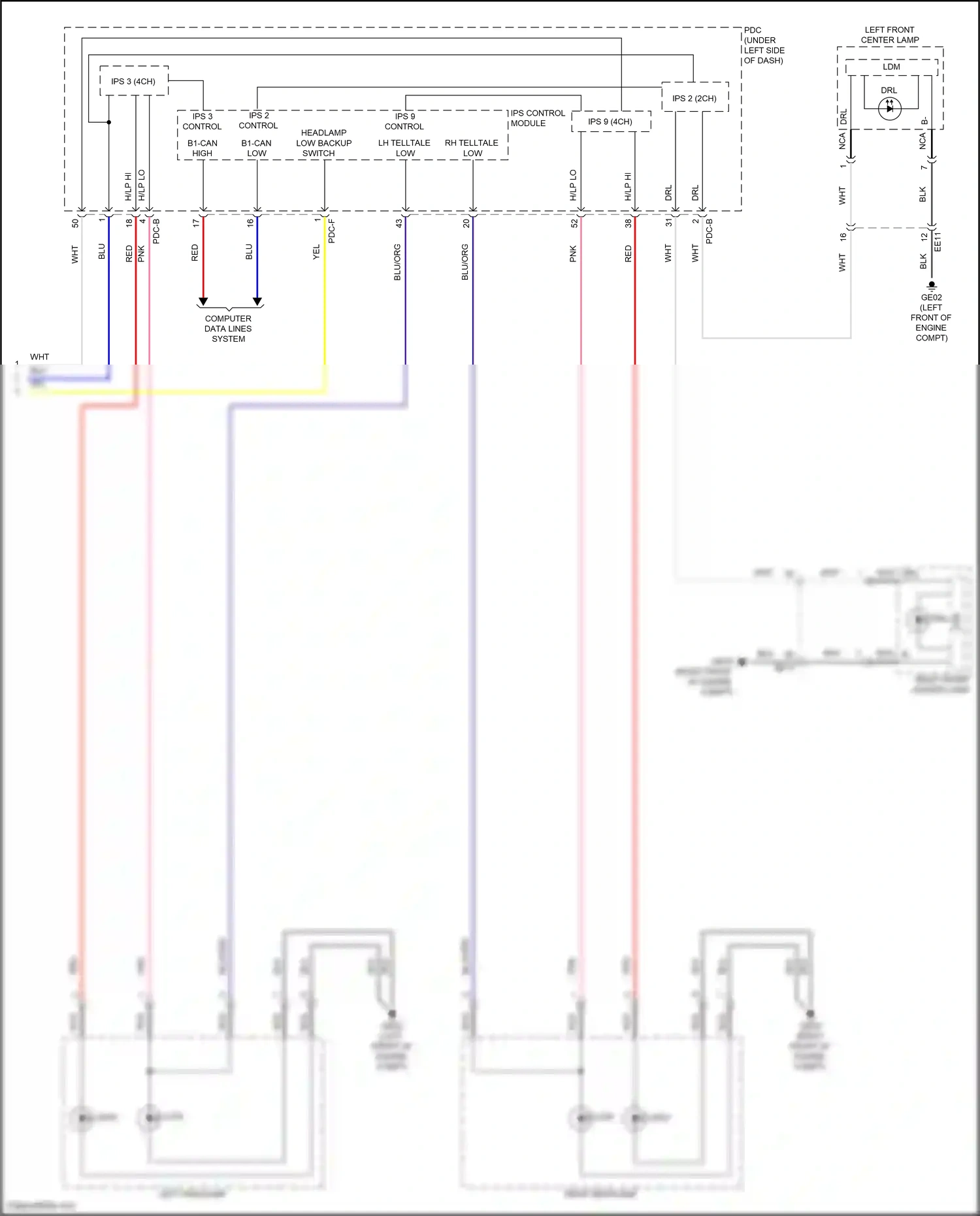 Wiring diagram ips 2 control for Hyundai Sonata VIII facelift (2023-2024) (4 of 4)
