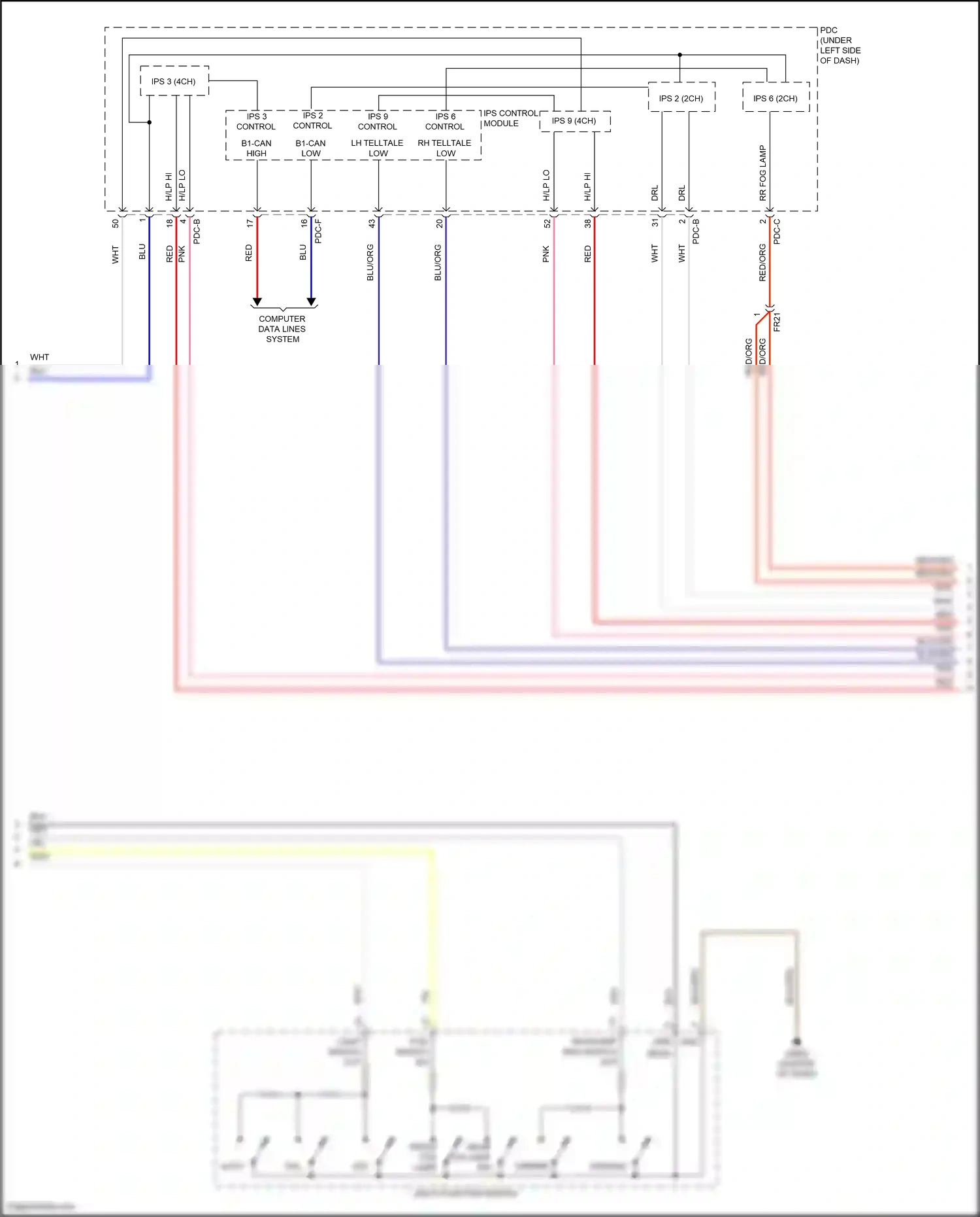 Wiring diagram ips 2 control for Hyundai Sonata VIII facelift (2023-2024) (2 of 4)