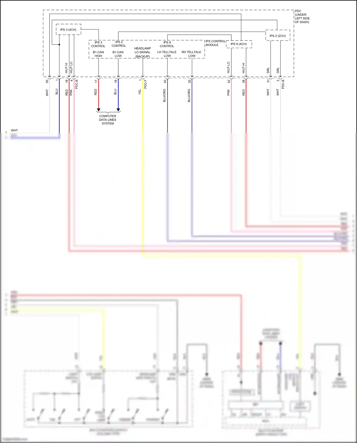 Wiring diagram ips 2 control for Hyundai Sonata VIII facelift (2023-2024) (1 of 4)