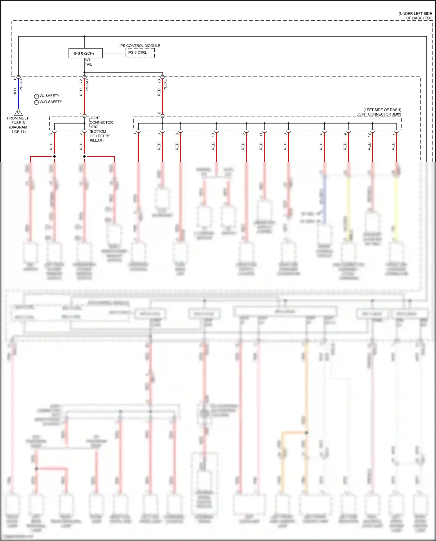 Wiring diagram ips 3 ctrl for Hyundai Sonata VIII facelift (2023-2024) (1 of 2)