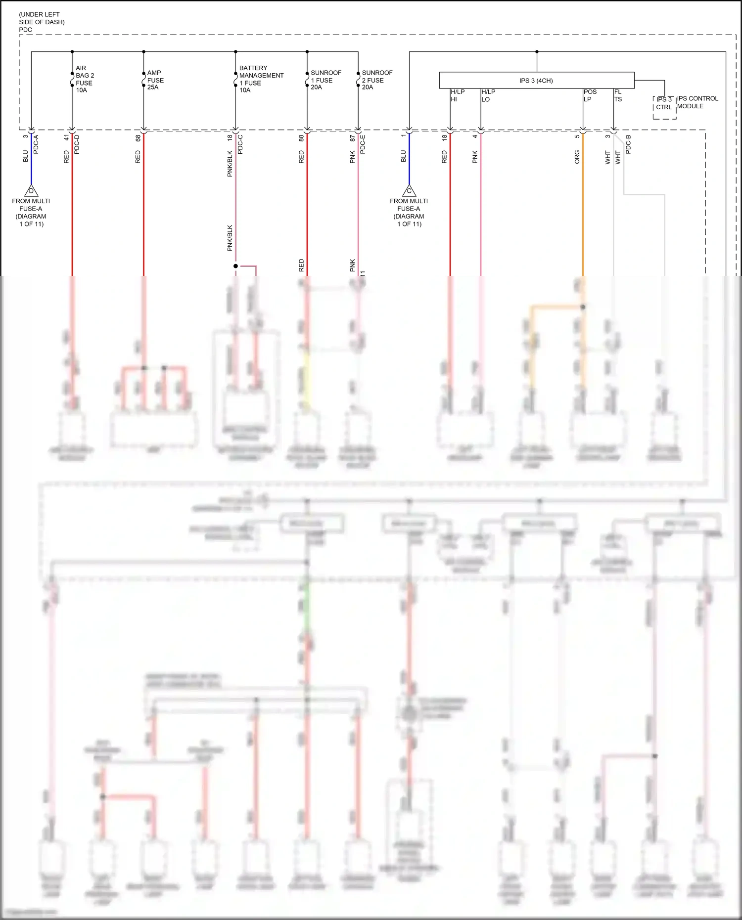 Wiring diagram ips 4 ctrl for Hyundai Sonata VIII facelift (2023-2024) (2 of 2)