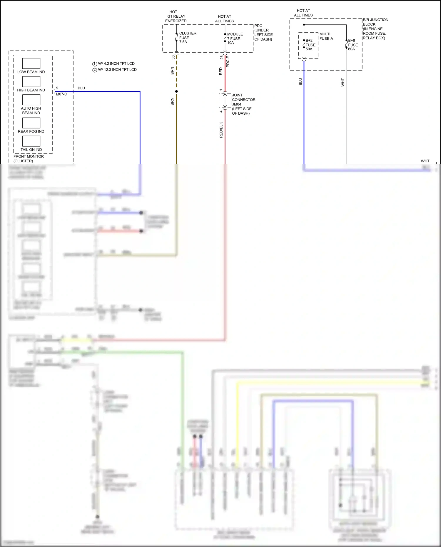 Wiring diagram multi-function sw gnd for Hyundai Sonata VIII facelift (2023-2024) (1 of 5)