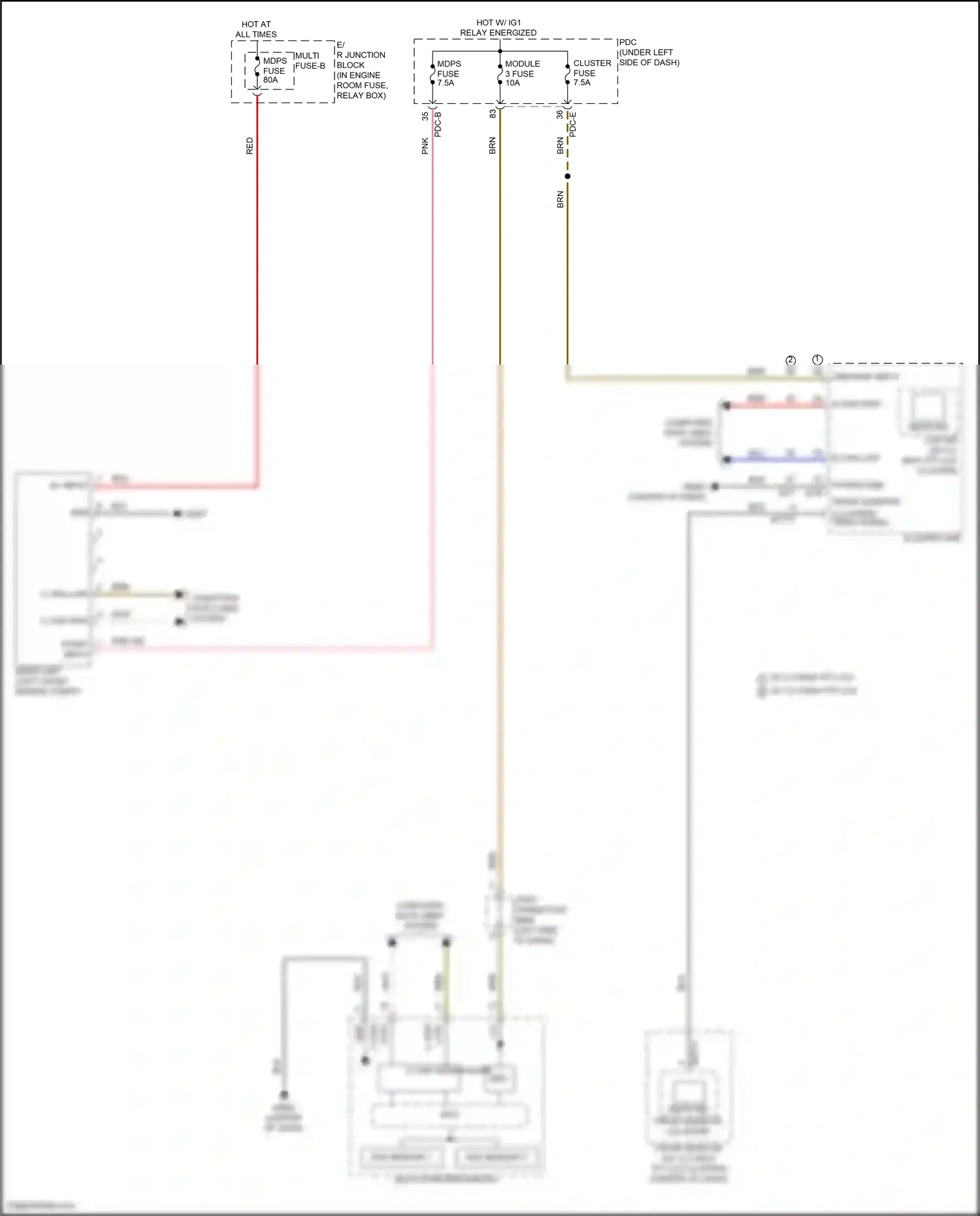 Wiring diagram multi- function switch for Hyundai Sonata VIII facelift (2023-2024) (2 of 14)